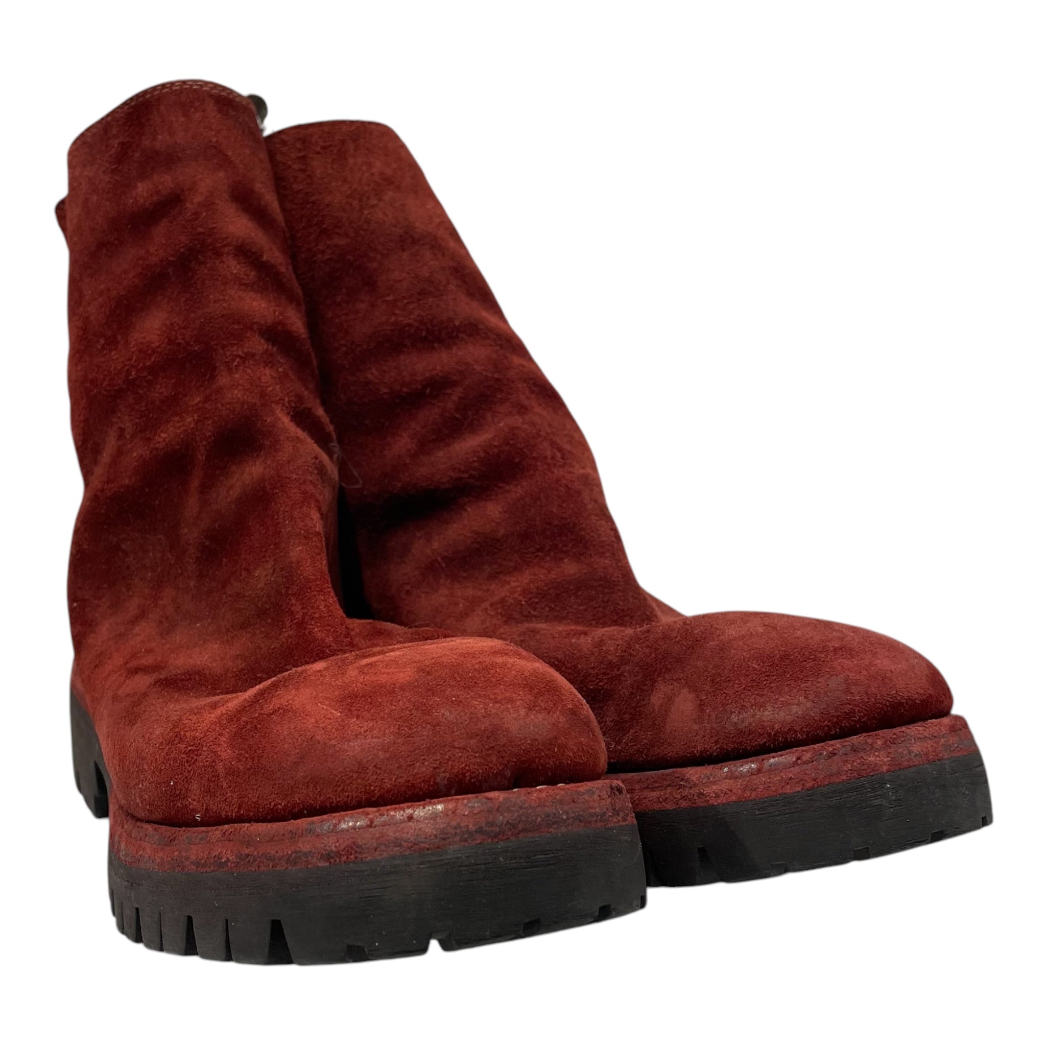 GUIDI/Boots/EU 37/Suede/RED/796z suede view 1