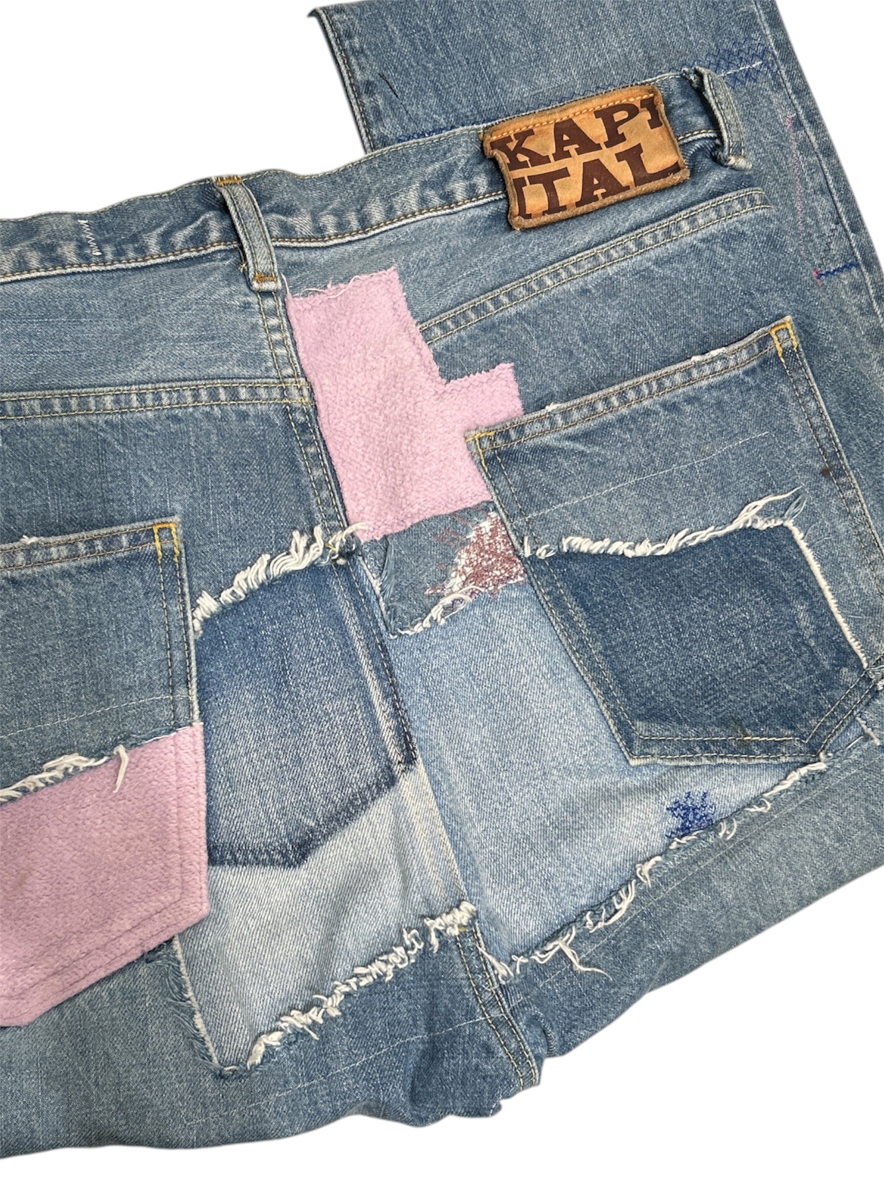 KAPITAL/Straight Pants/36/Denim/BLU/gypsy patch remake view 4