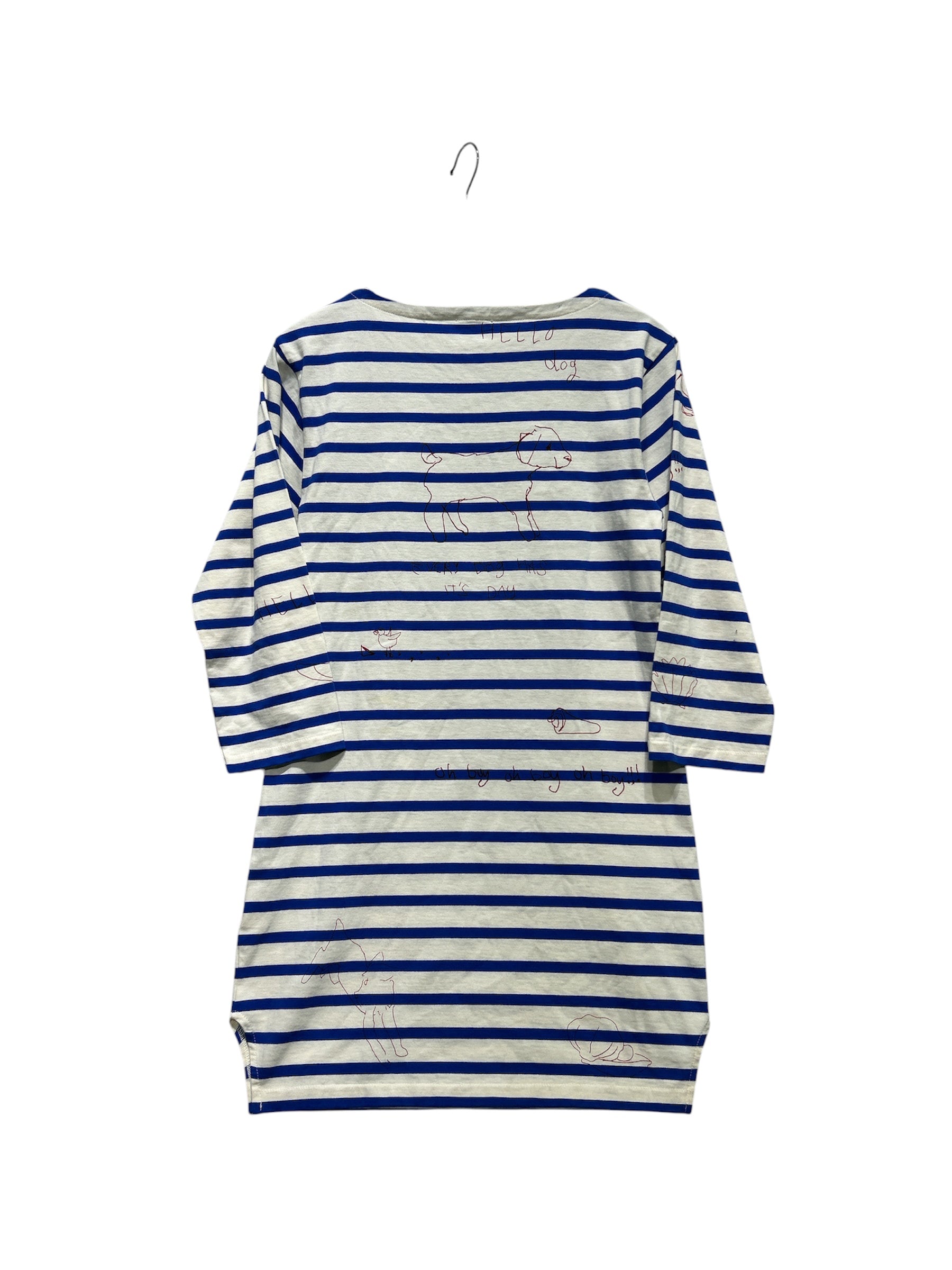 BODE/Shirt Dress/S/Stripe/Cotton/WHT/RED DRAWING DETAILS view 2