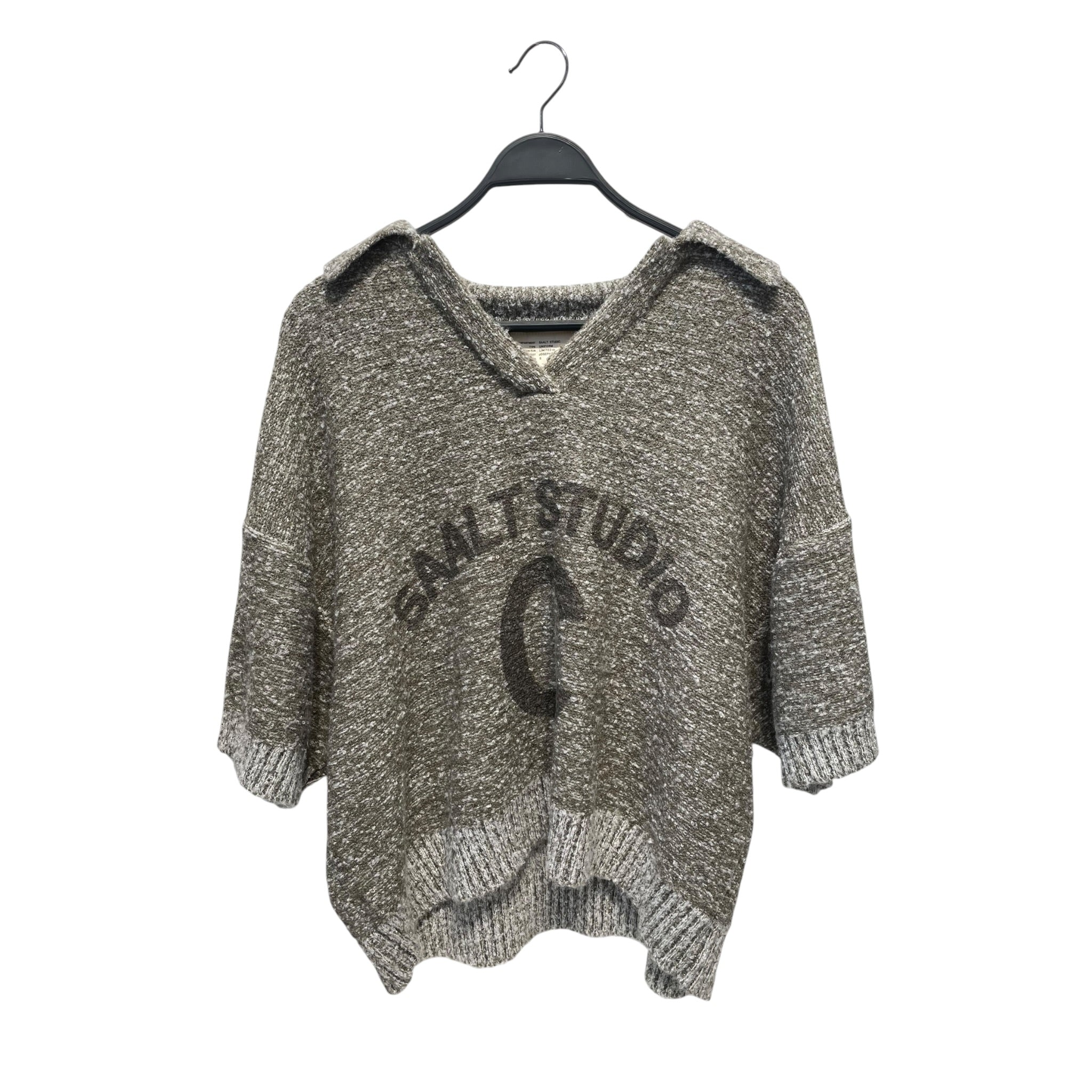 SAALT STUDIO/Sweater/S/Acrylic/GRN/COLLARED SHORT SLEEVE view 1