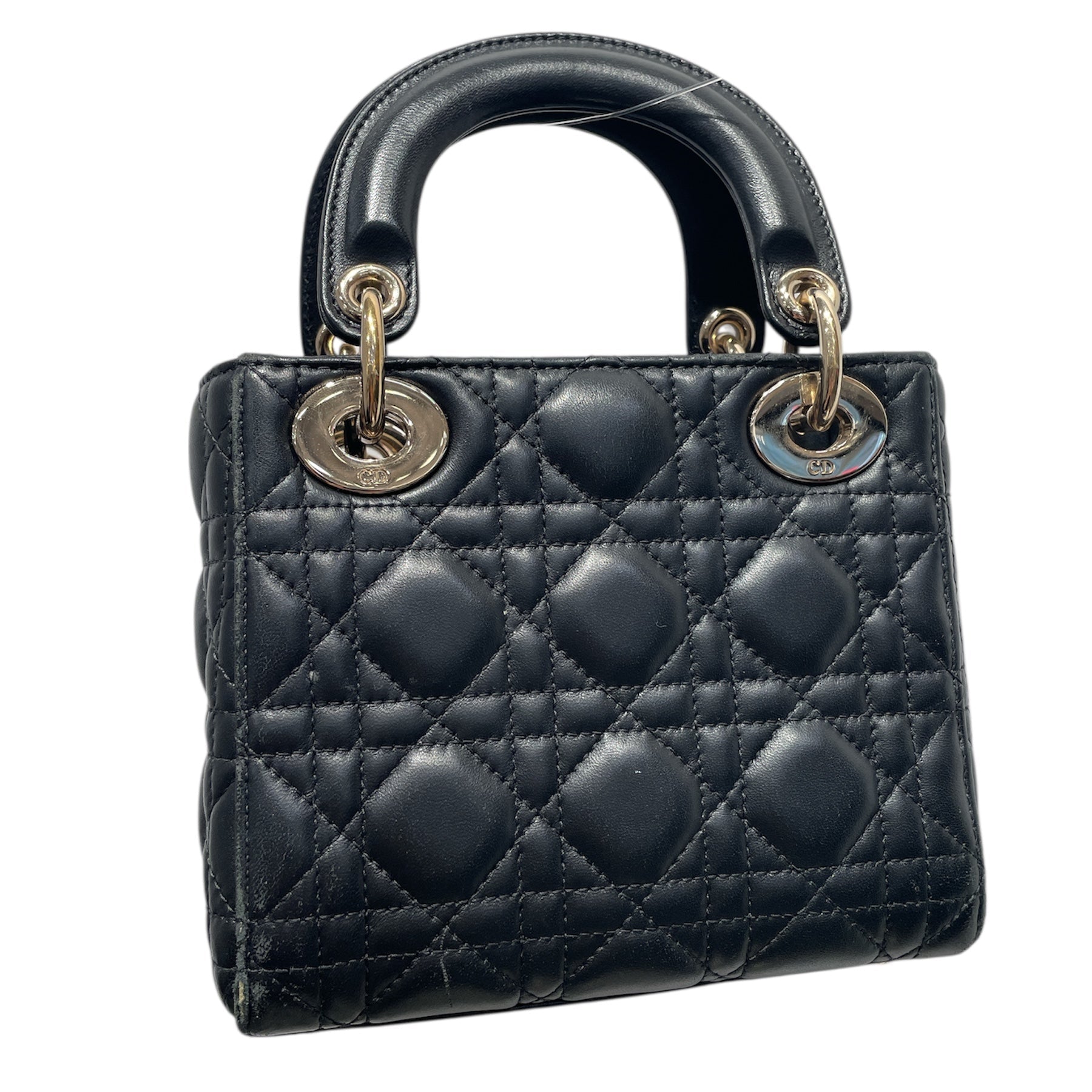 Christian Dior/Hand Bag/Leather/BLK/LADY DIOR BAG view 2