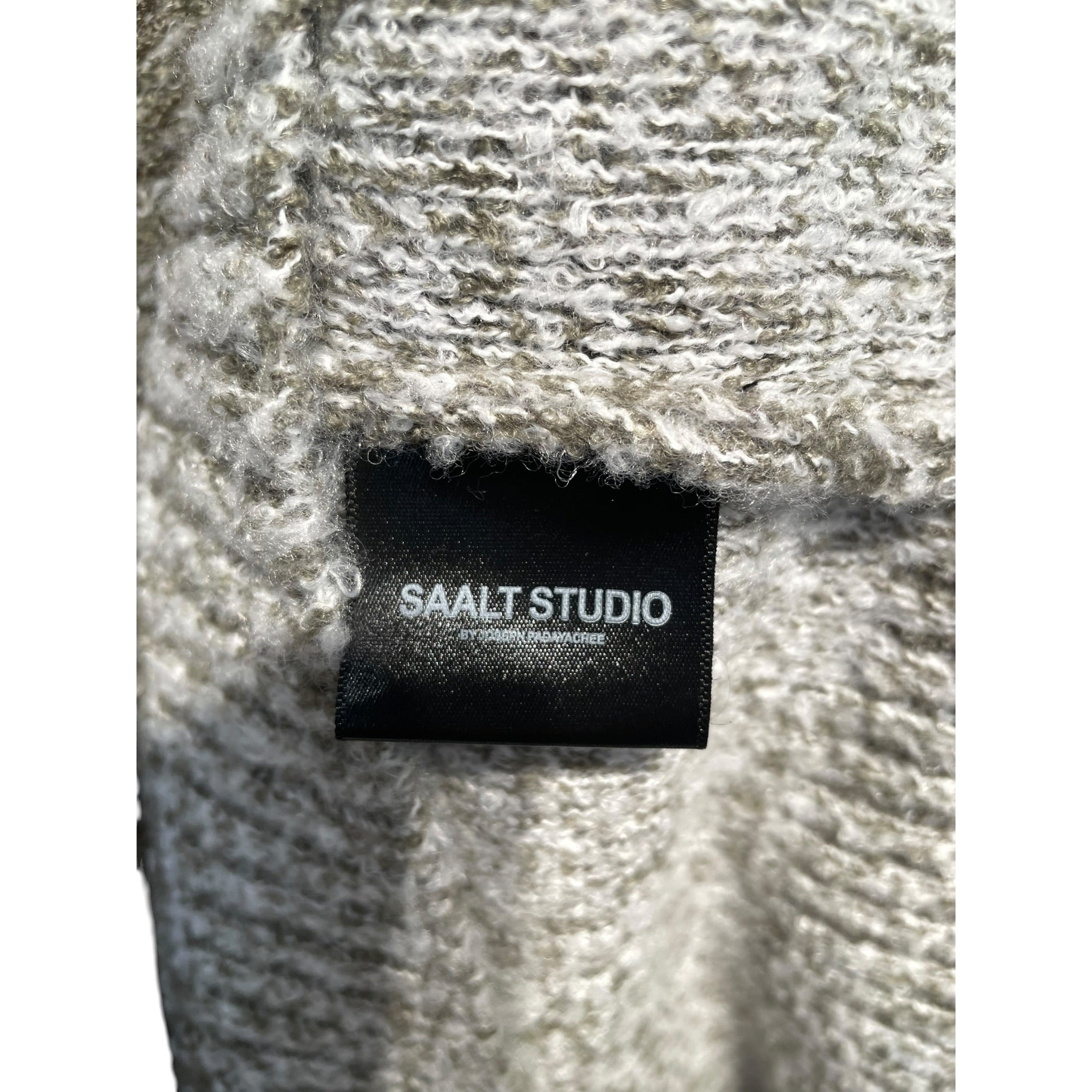 SAALT STUDIO/Sweater/S/Acrylic/GRN/COLLARED SHORT SLEEVE view 4