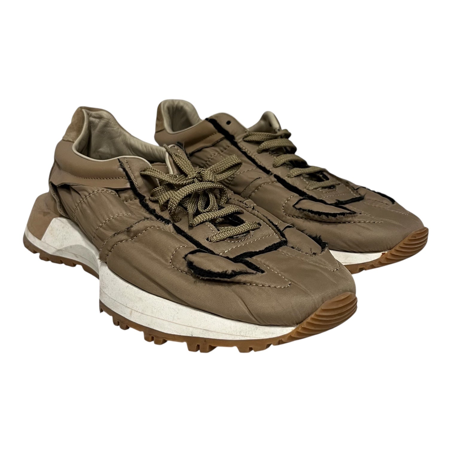 Maison Margiela/Low-Sneakers/EU 45/Suede/BEG/nylon suede sneakers view 1