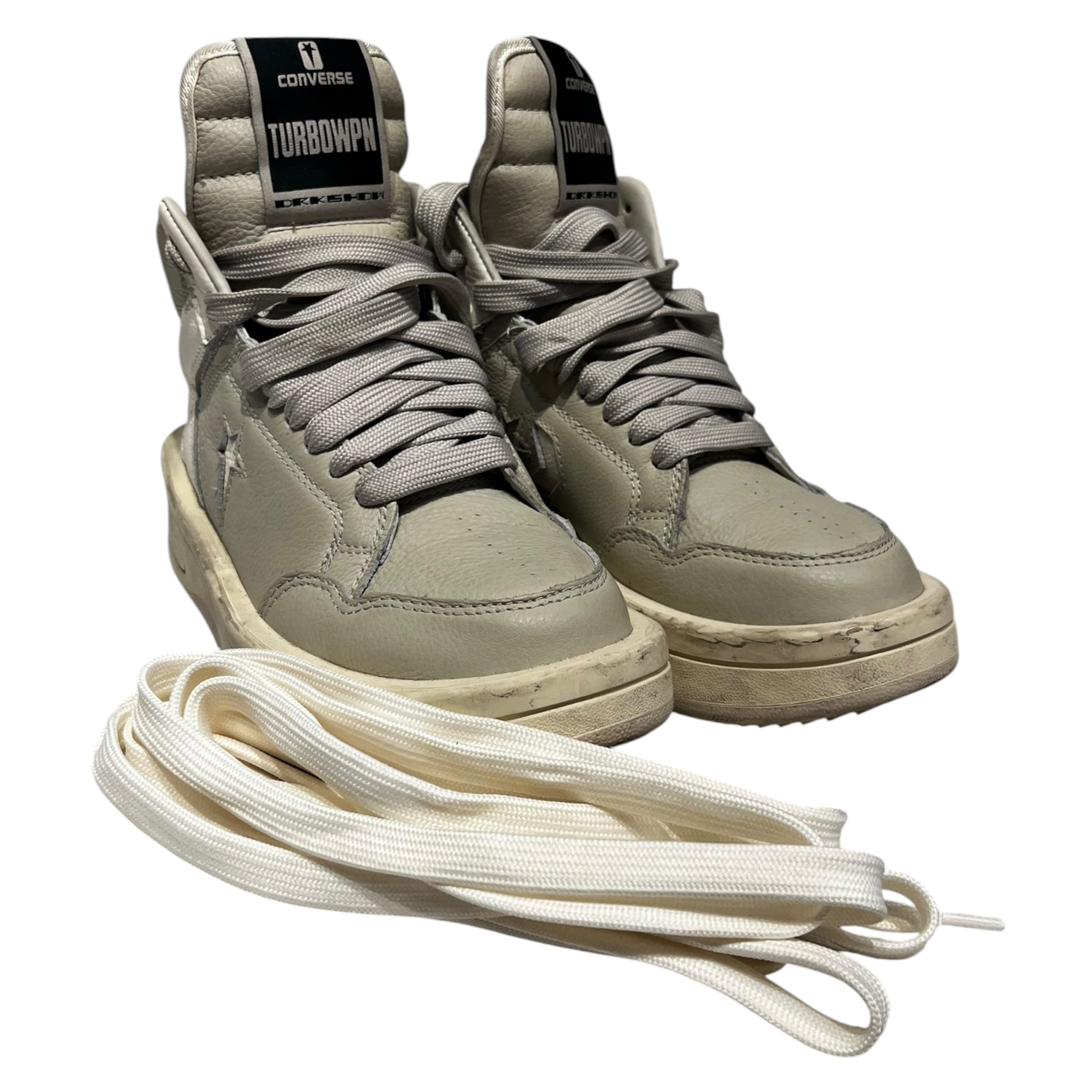 RICK OWENS DRKSHDW/Hi-Sneakers/US 6.5/Leather/SLV/TurboPWN view 4