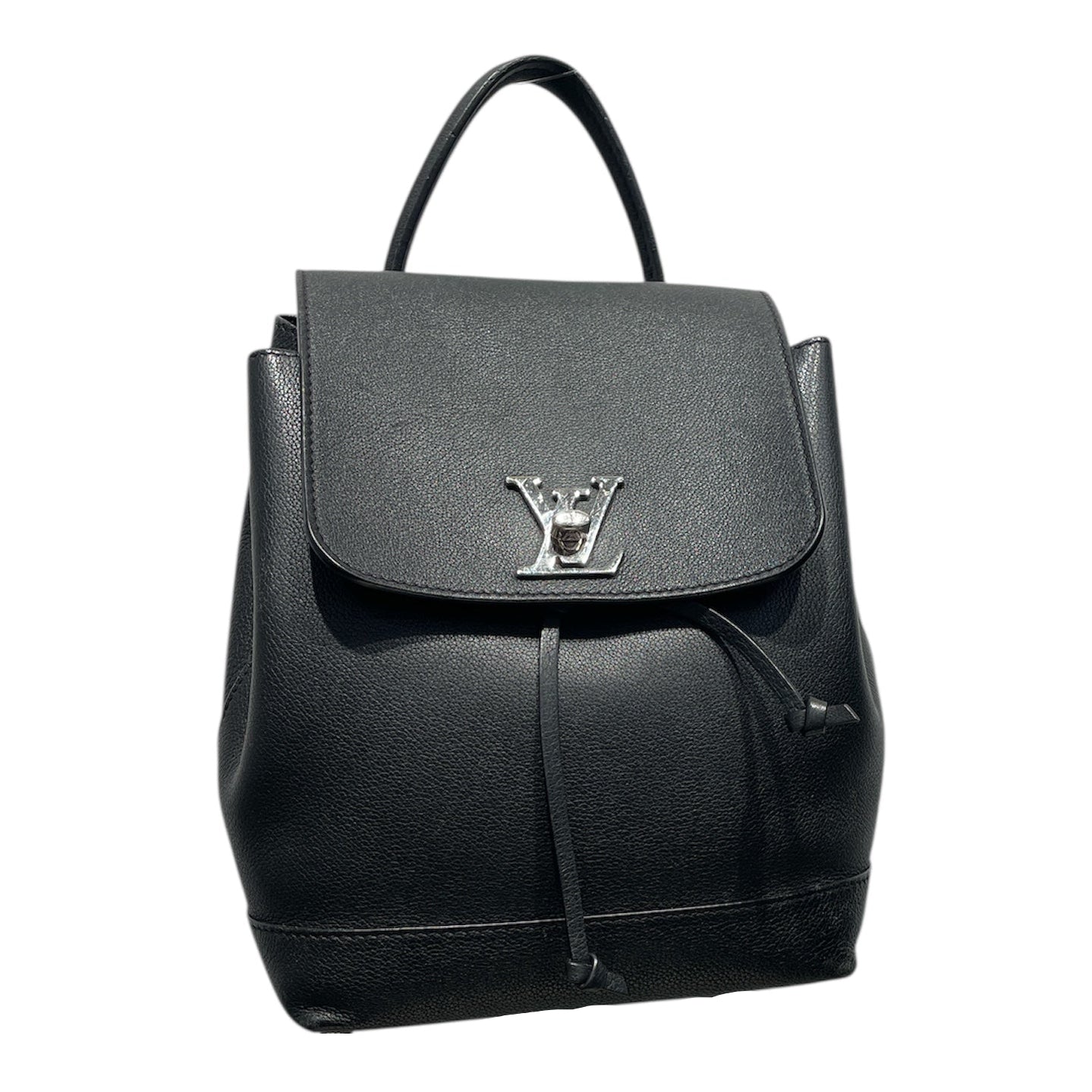 LOUIS VUITTON/Backpack/Leather/BLK/lockme backpack view 1