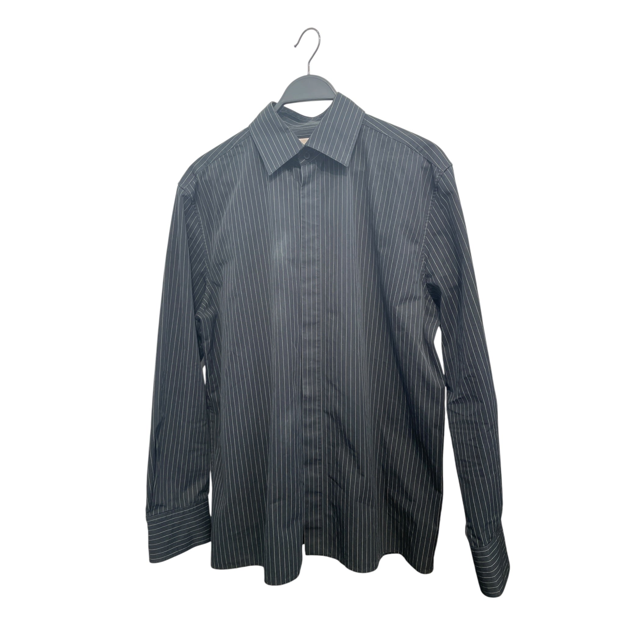 SAINT LAURENT/LS Shirt/42/BLK/Stripe/ view 1