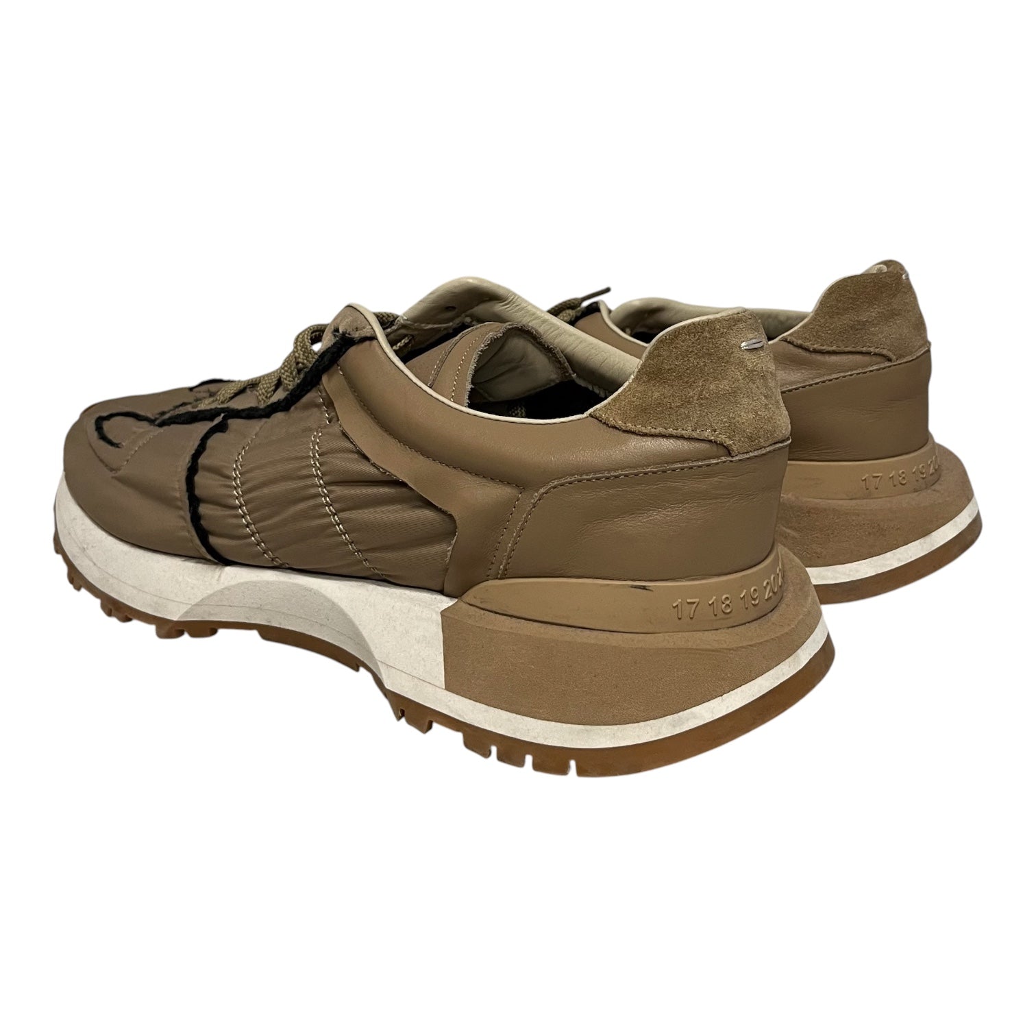 Maison Margiela/Low-Sneakers/EU 45/Suede/BEG/nylon suede sneakers view 2