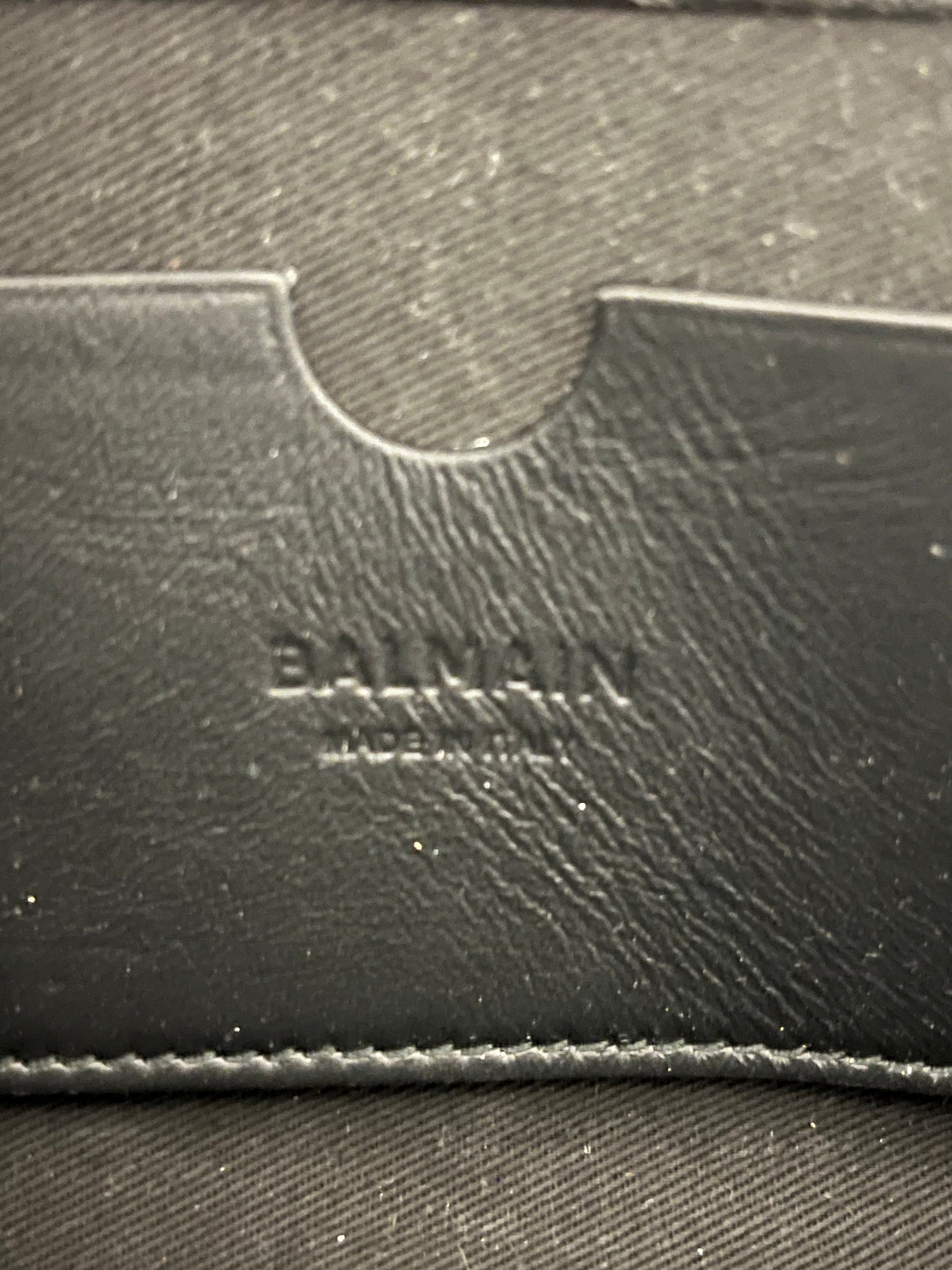 BALMAIN/Hand Bag/Leather/BLK/b-buzz pouch 23 patent view 3