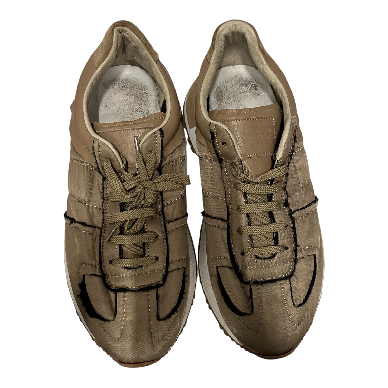 Maison Margiela/Low-Sneakers/EU 45/Suede/BEG/nylon suede sneakers view 3