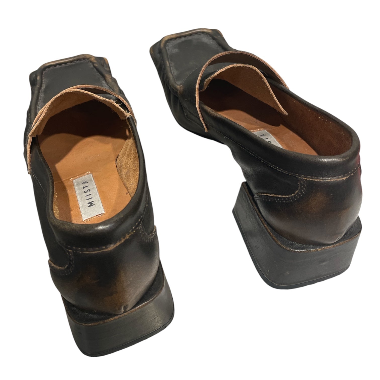 miista/Loafers/EU 36/Leather/BRW/BLACK SERENA SQUARE TOE view 2