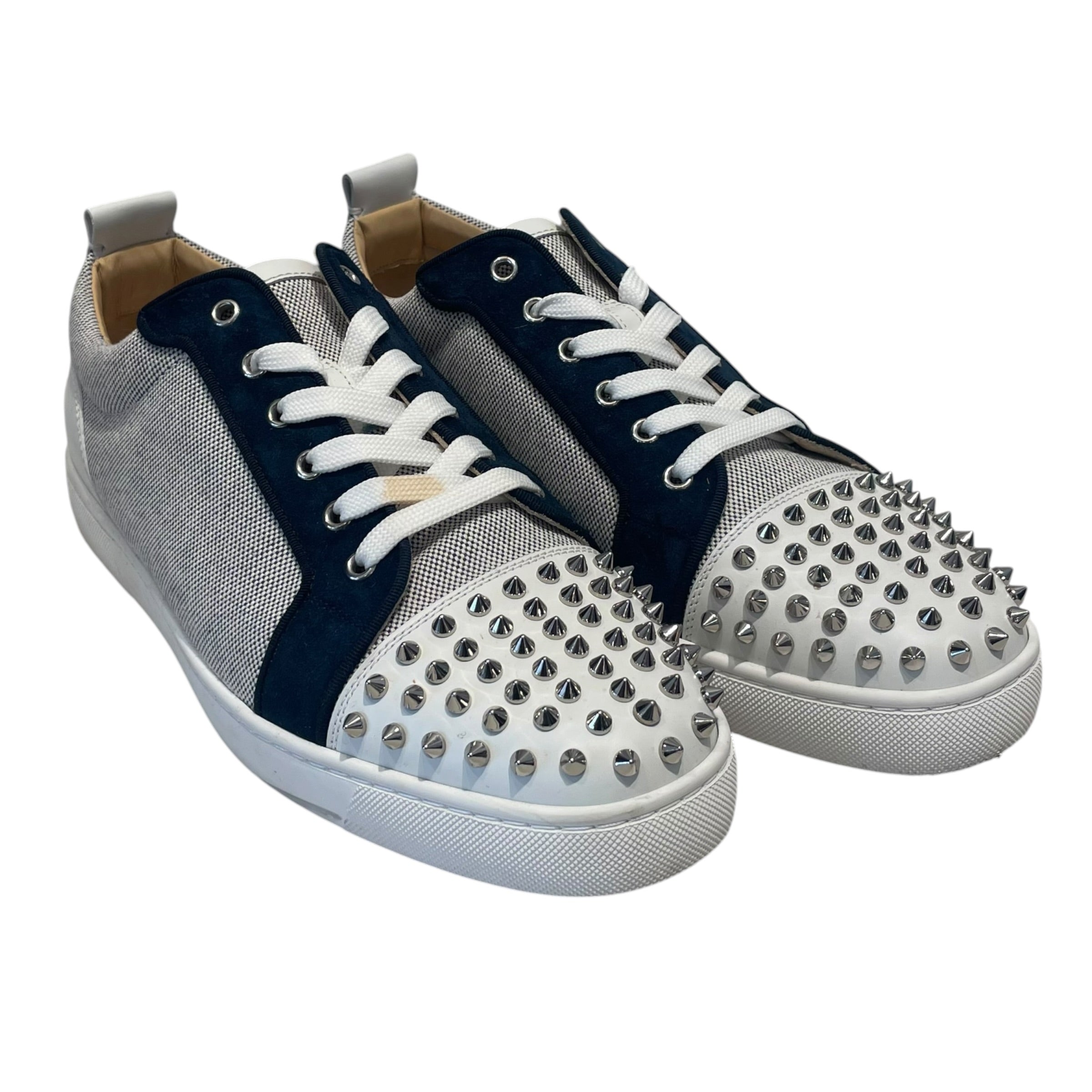 Christian Louboutin/Low-Sneakers/US 12/Cotton/BLU/CL Louis Junior Spikes Orlato view 1