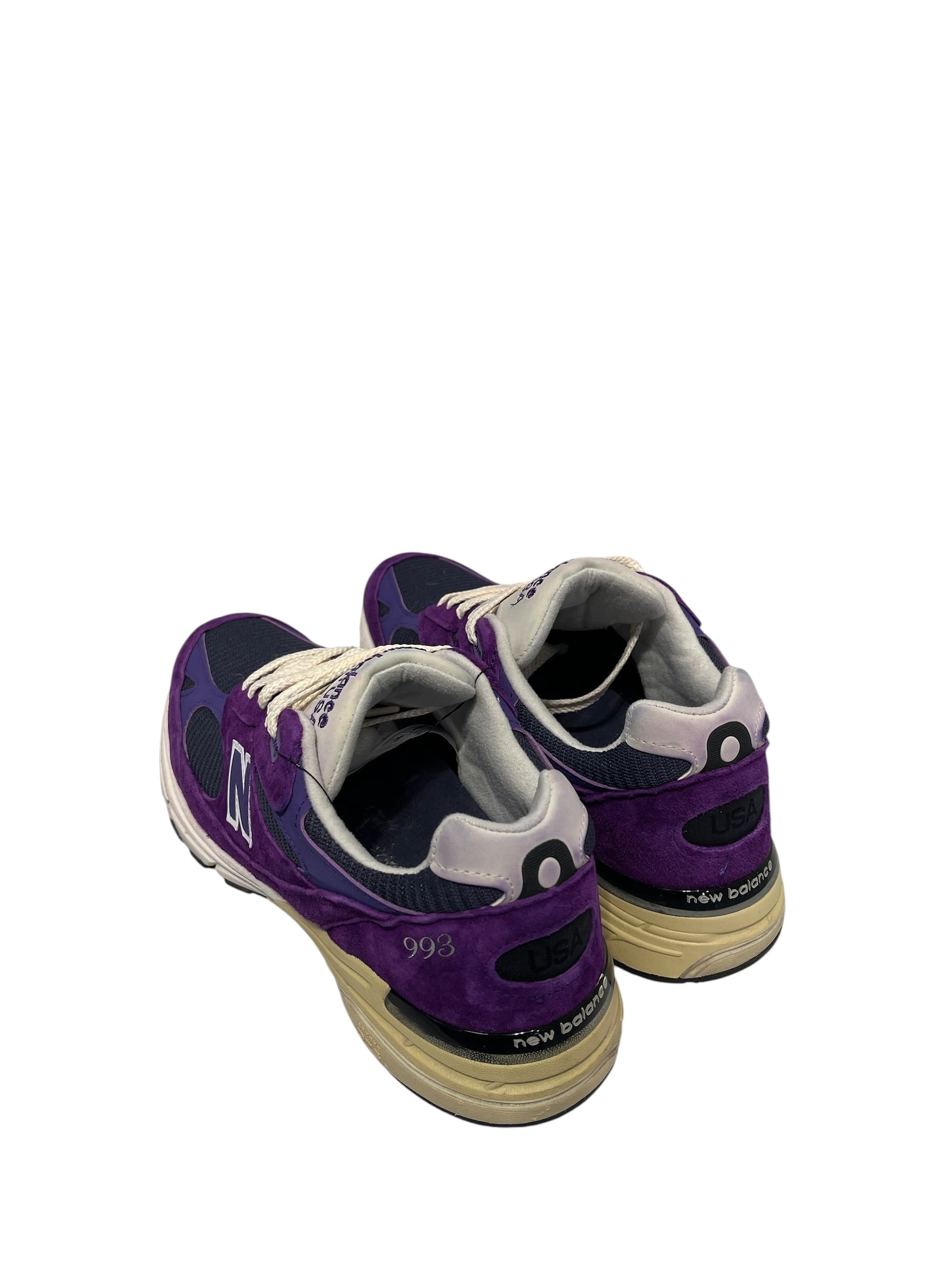 NEW BALANCE/Low-Sneakers/US 9/Suede/PPL/993 TEDDY SANTIS view 2