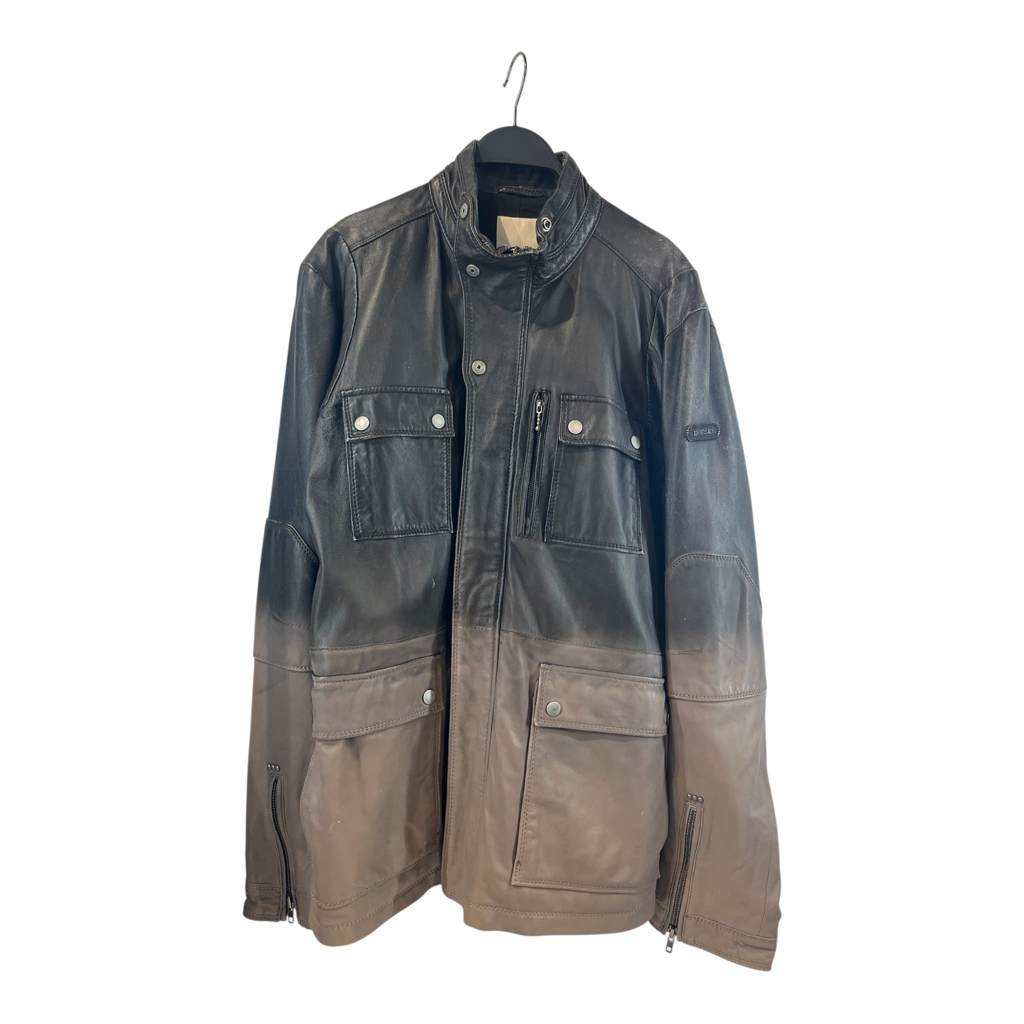 DIESEL/Leather Jkt/XL/Leather/BLK/Ombre view 1