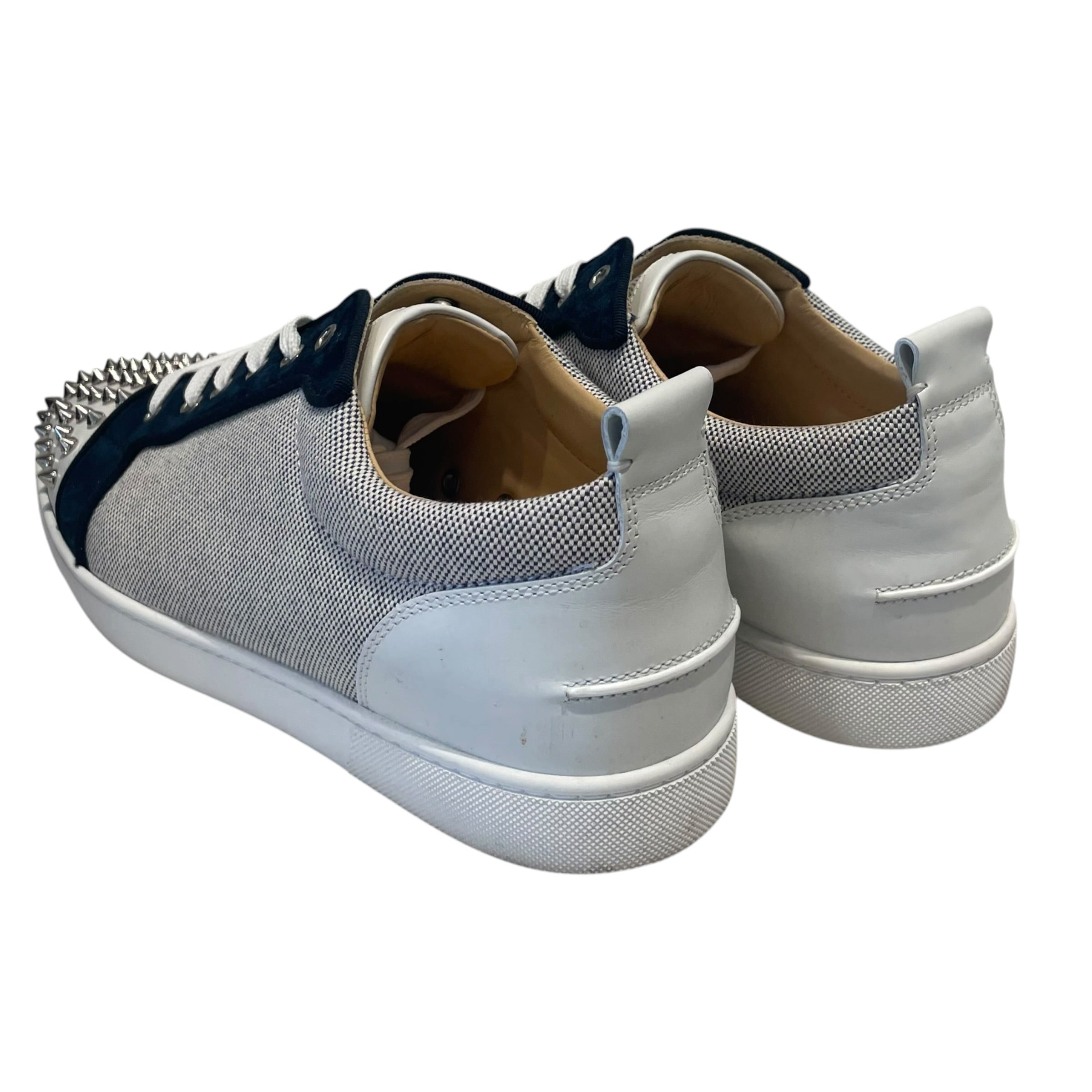 Christian Louboutin/Low-Sneakers/US 12/Cotton/BLU/CL Louis Junior Spikes Orlato view 2