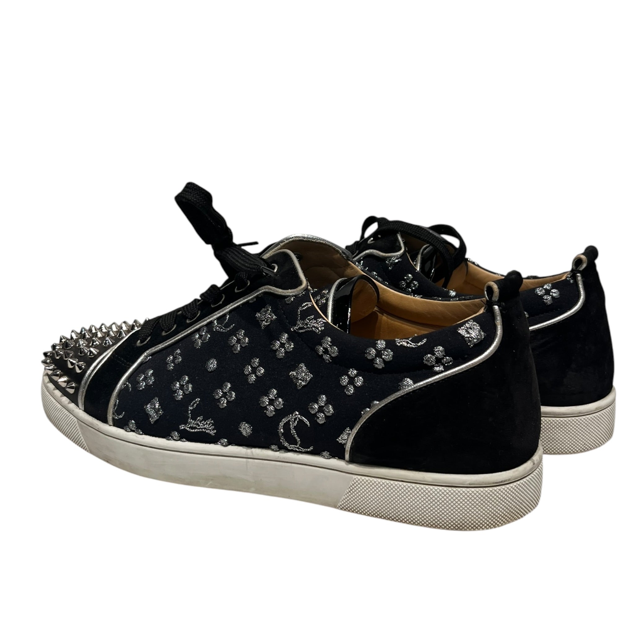 Christian Louboutin/Low-Sneakers/EU 44/All Over Print/Suede/BLK/Orlato view 2