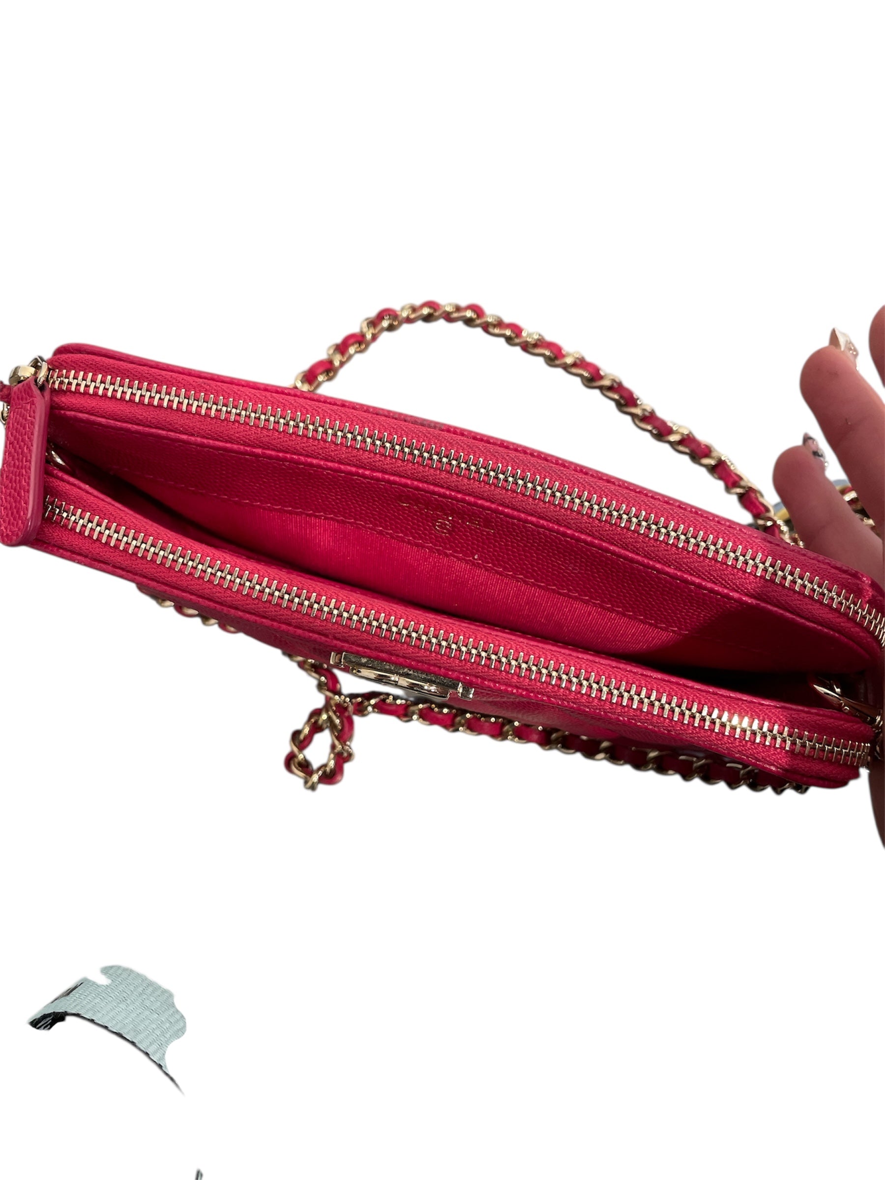 CHANEL/Clutch Bag/PNK/BOY DOUBKE ZIP CLUTCH W/ CHAIN view 5