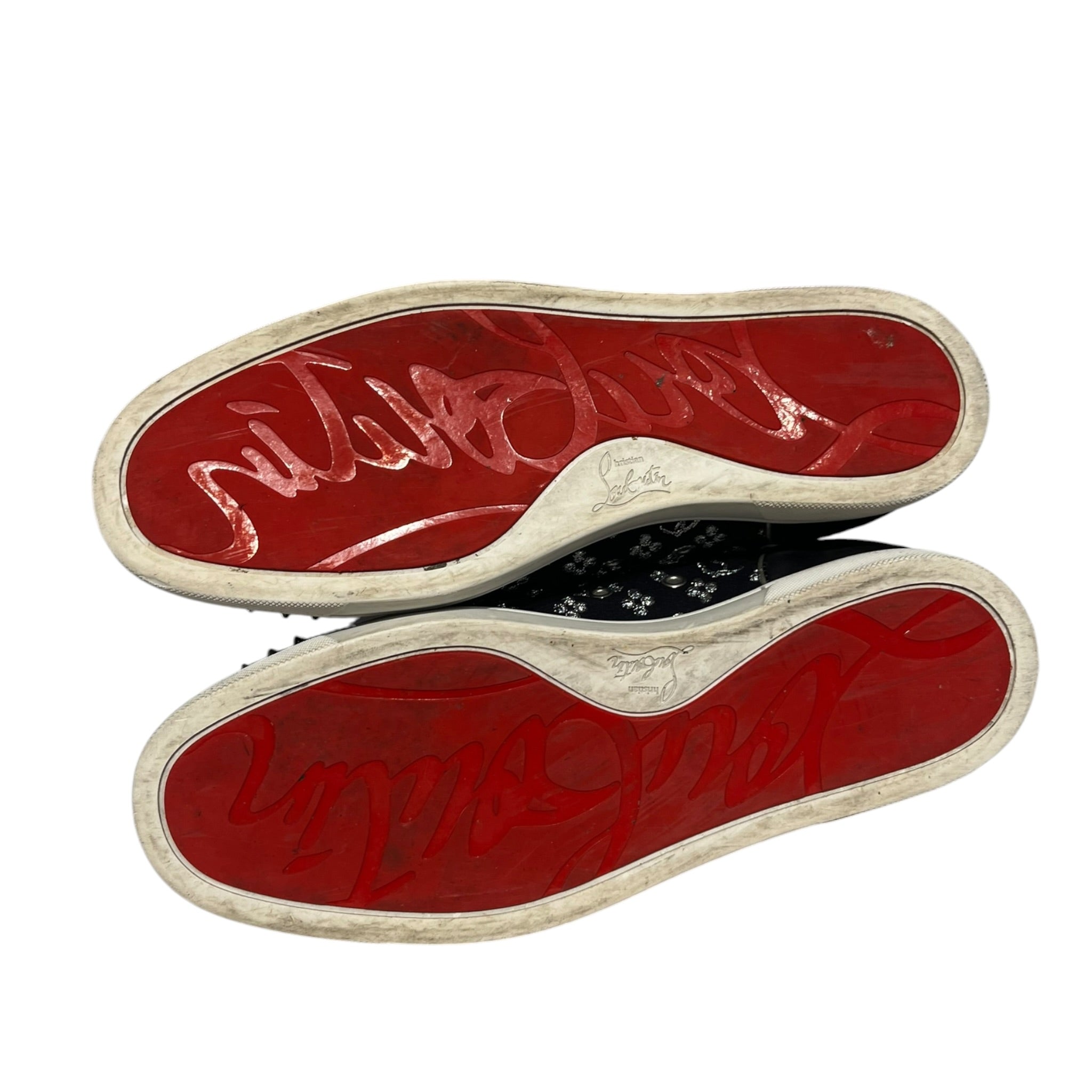 Christian Louboutin/Low-Sneakers/EU 44/All Over Print/Suede/BLK/Orlato view 4