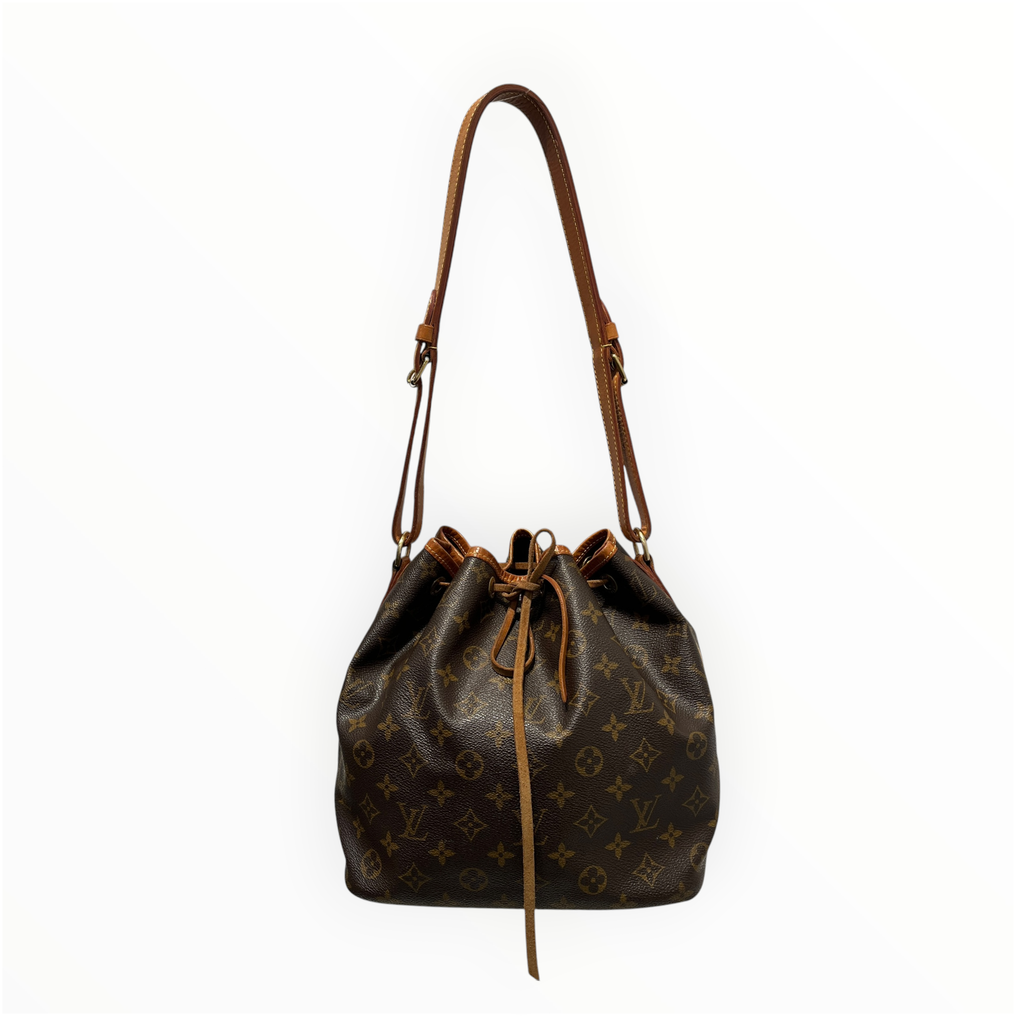 LOUIS VUITTON/Cross Body Bag/Monogram/Leather/BRW/Noe Petit view 1