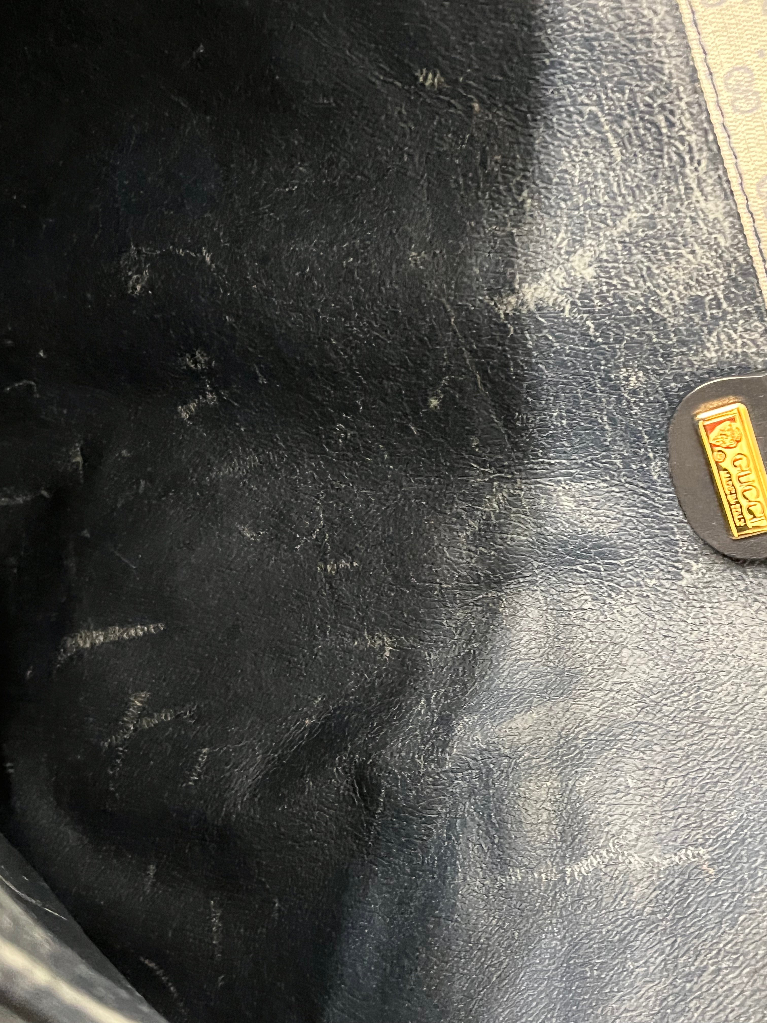 GUCCI/Pouch/Monogram/Cotton/GRY/large monogram pouch navy view 4