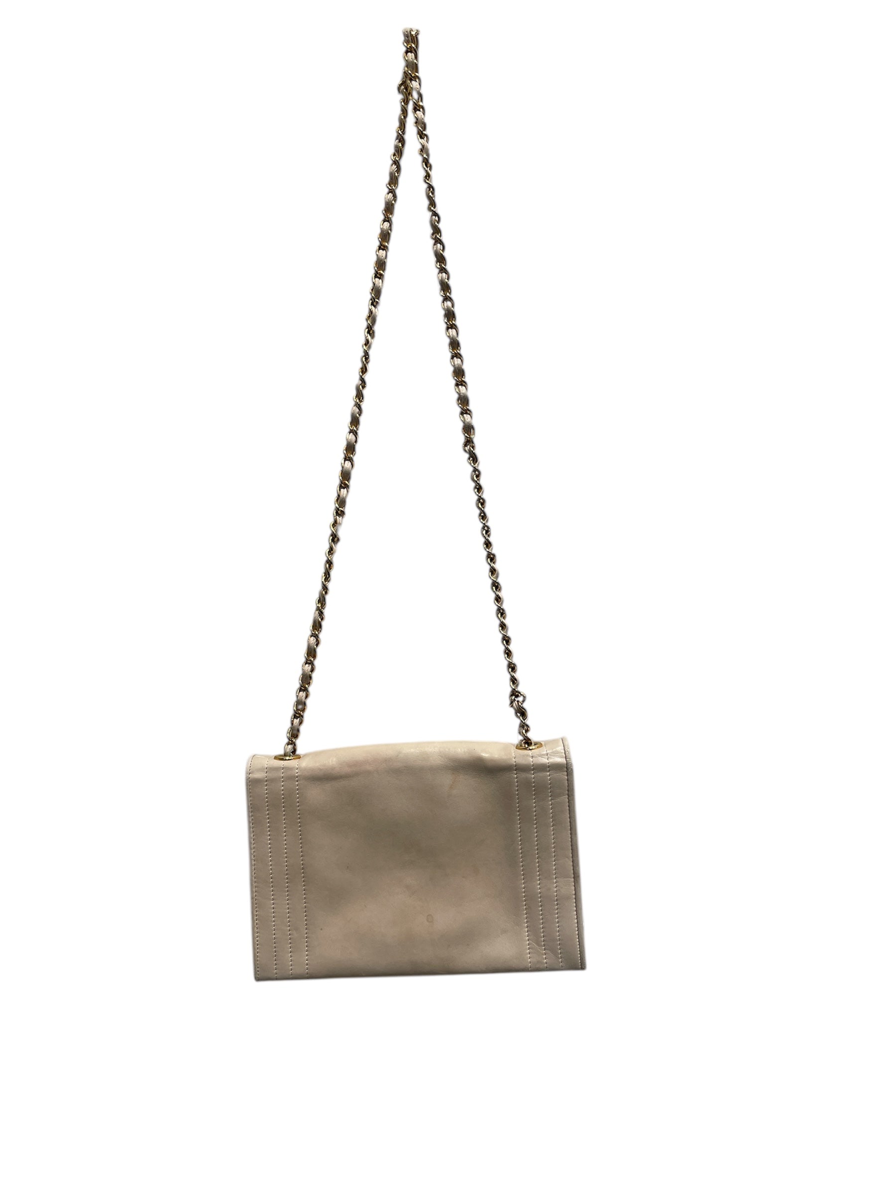 CHANNEL/Bag/S/Leather/WHT/WHITE GOLD EMBOSS view 2