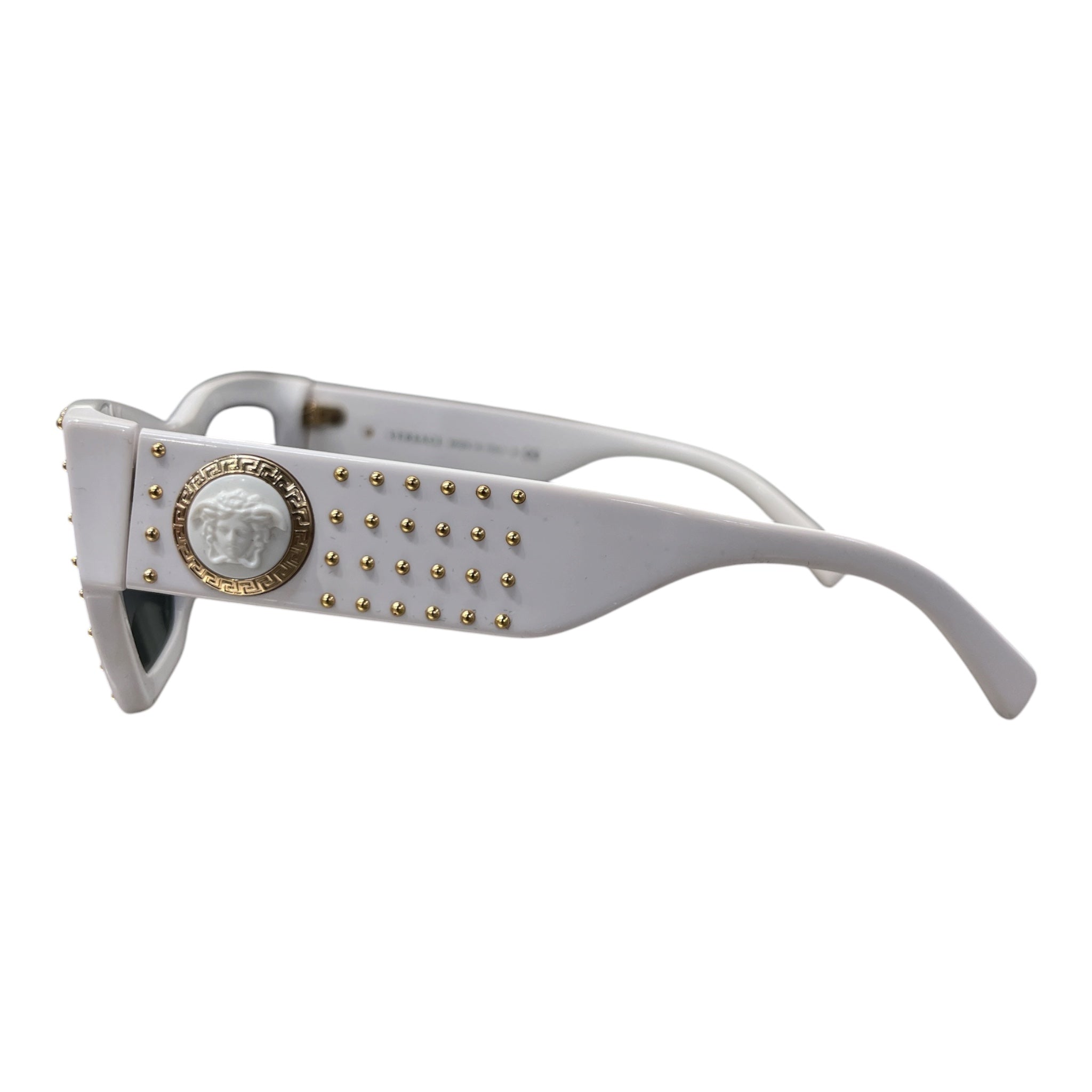 VERSACE/Sunglasses/Plastic/WHT/GOLD BEADS + EMBLEM view 2
