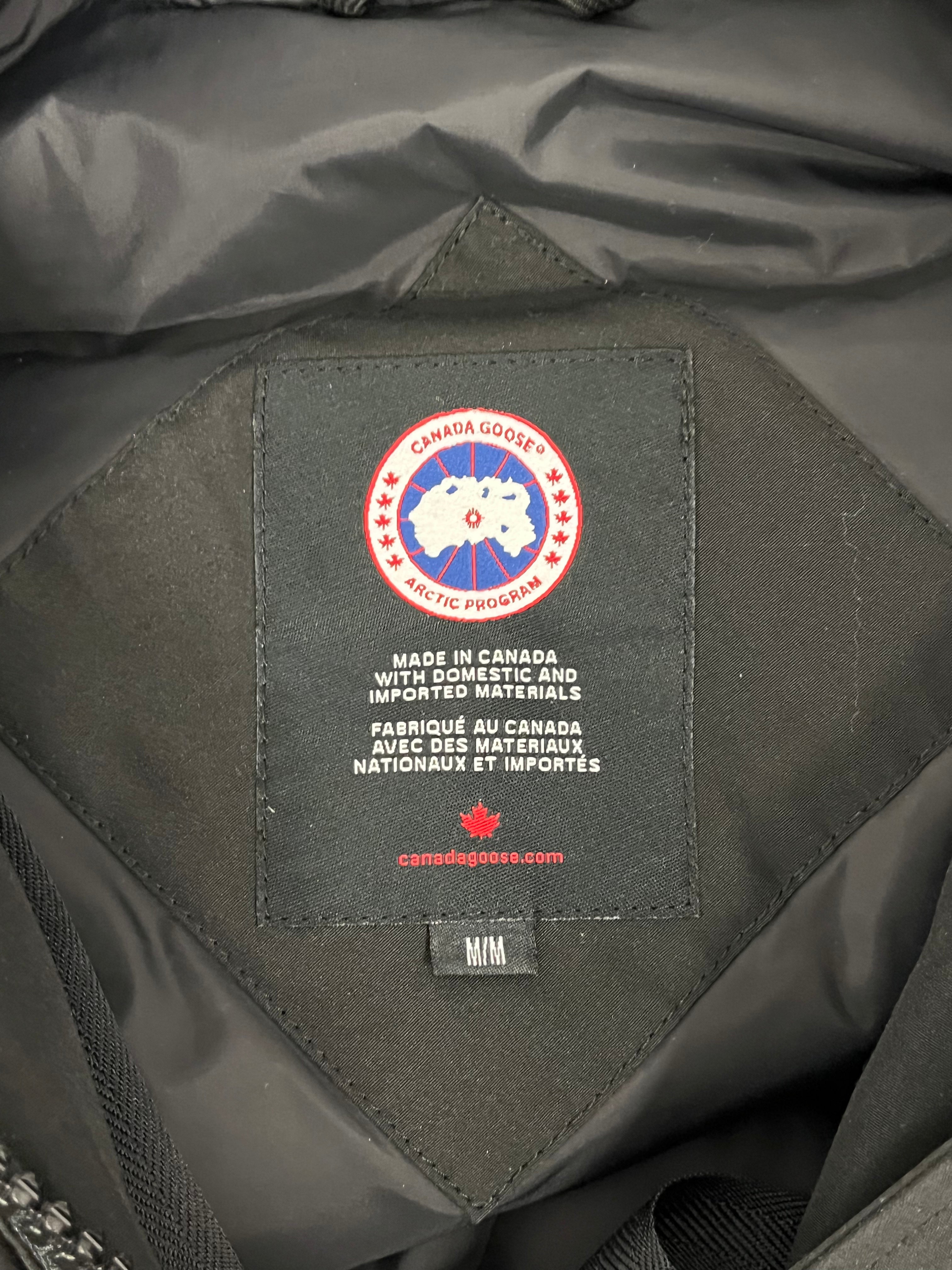 CANADA GOOSE/Coat/M/Polyester/BLK/Single Breasted/LONG COAT, 3 HAND POCKETS view 3