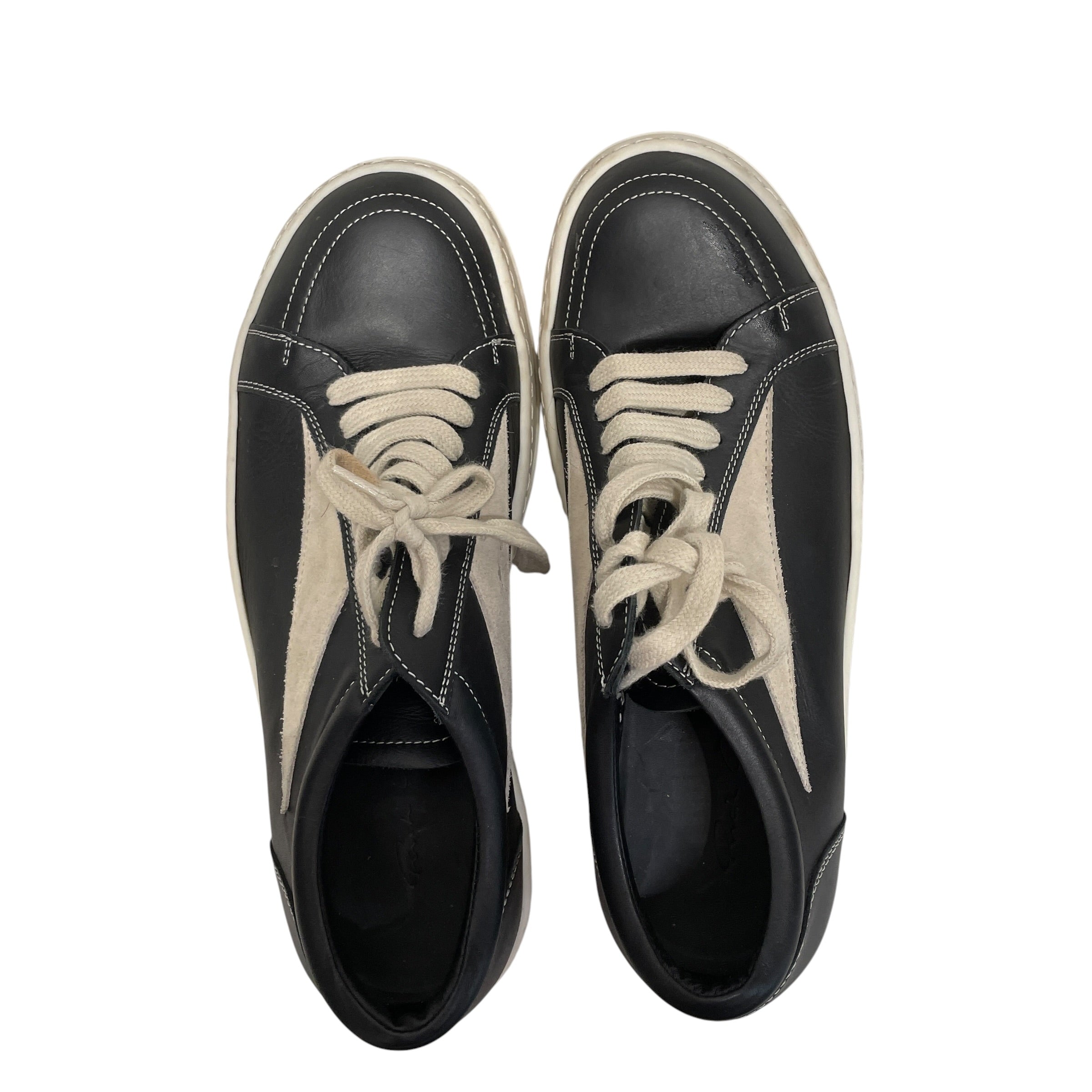 Rick Owens/Low-Sneakers/US 8/Leather/BLK/VINTAGESNEAKS view 3