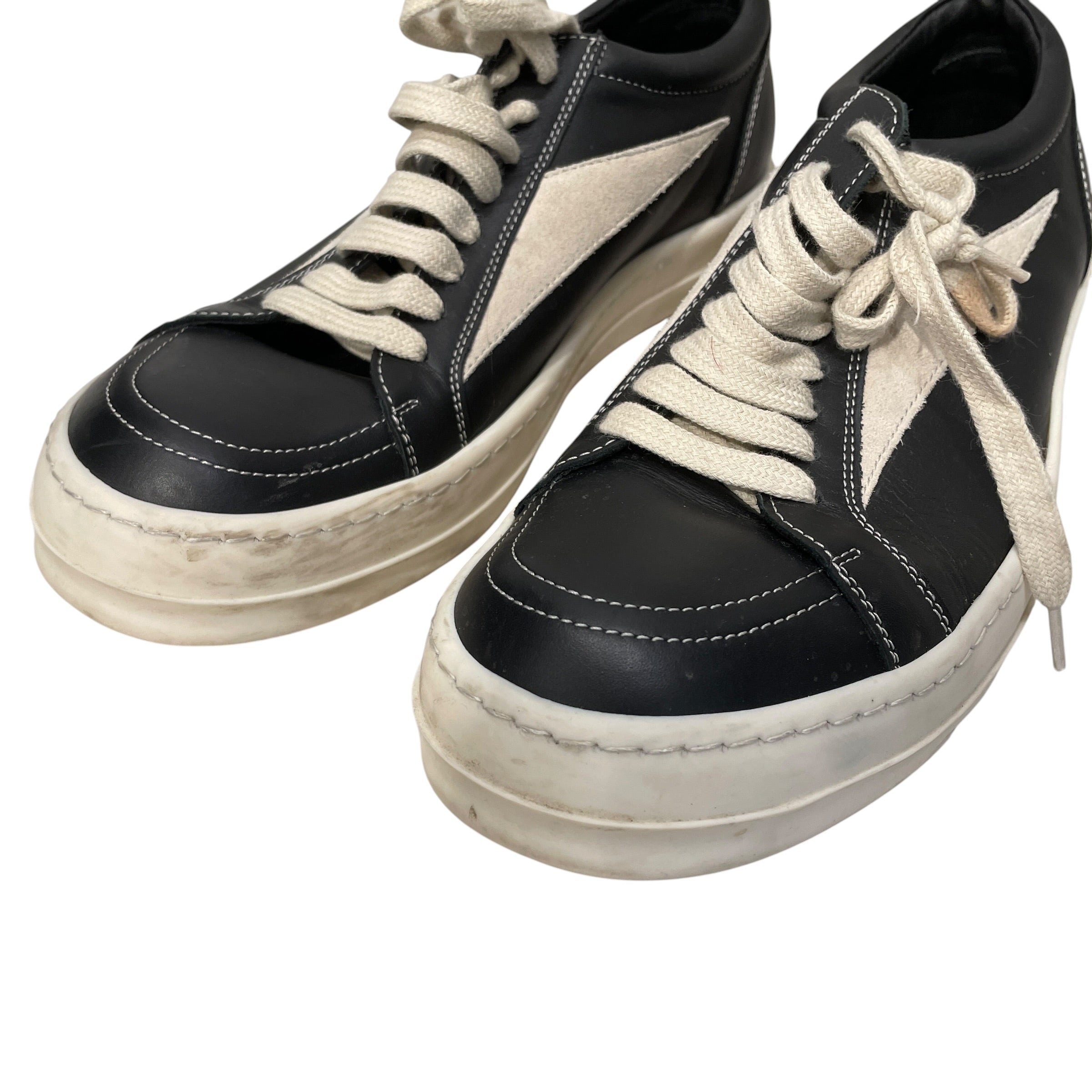 Rick Owens/Low-Sneakers/US 8/Leather/BLK/VINTAGESNEAKS view 5