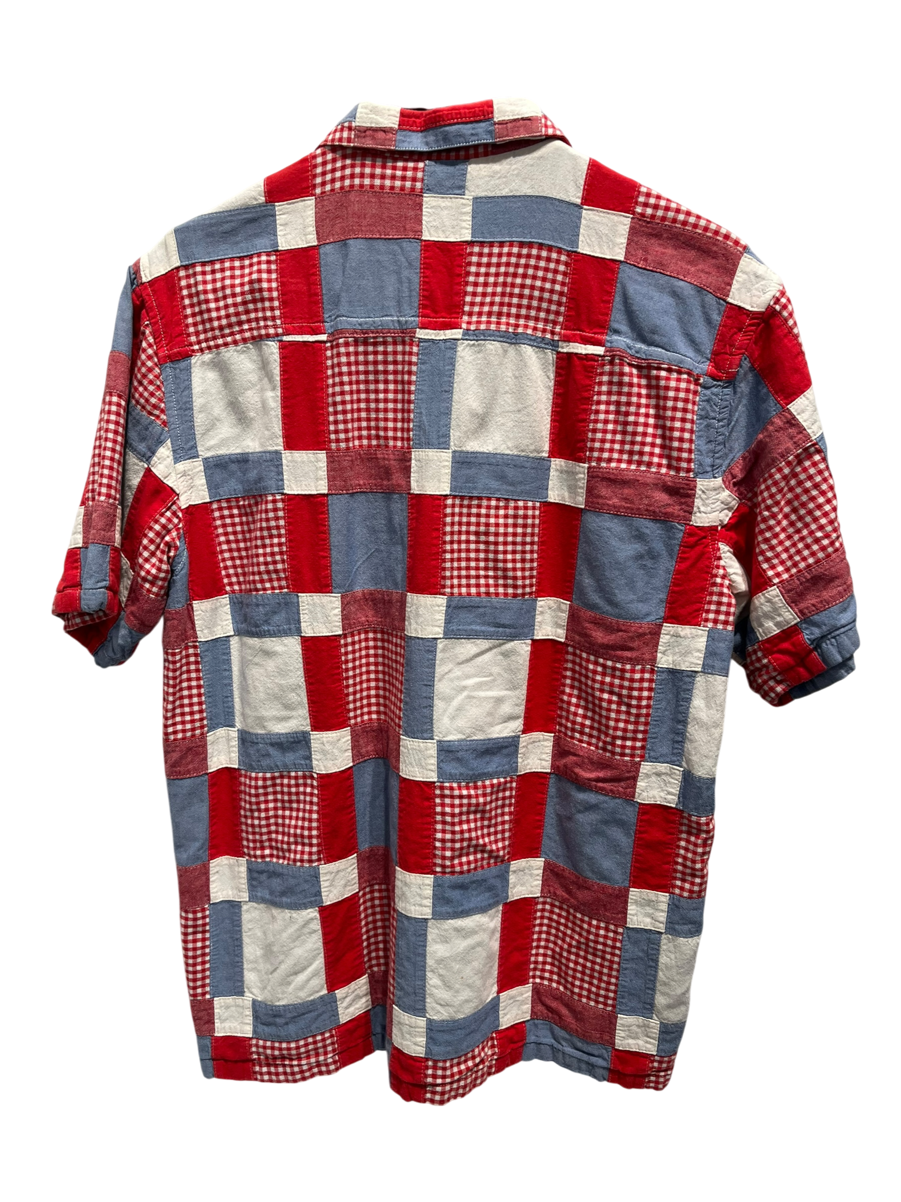 AIME LEON DORE/T-Shirt/M/Cotton/MLT/Plaid/PATCHWORK BLU/RED view 2
