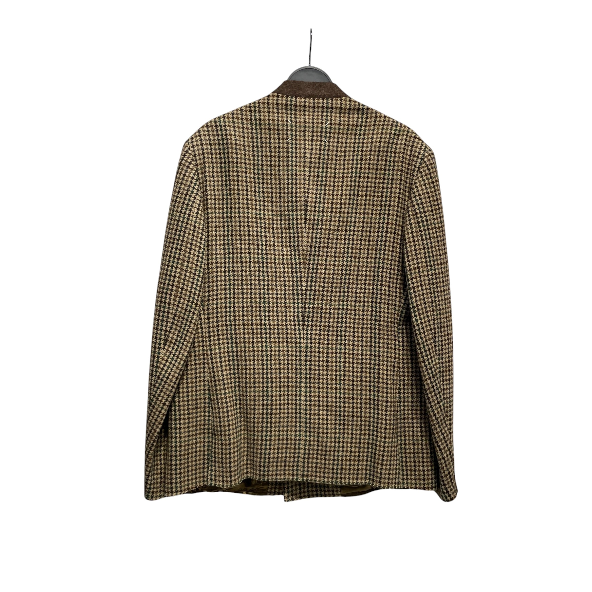 Maison Margiela/Jacket/48/Wool/BRW/Houndstooth Check/RIB COLLAR JACKET view 2