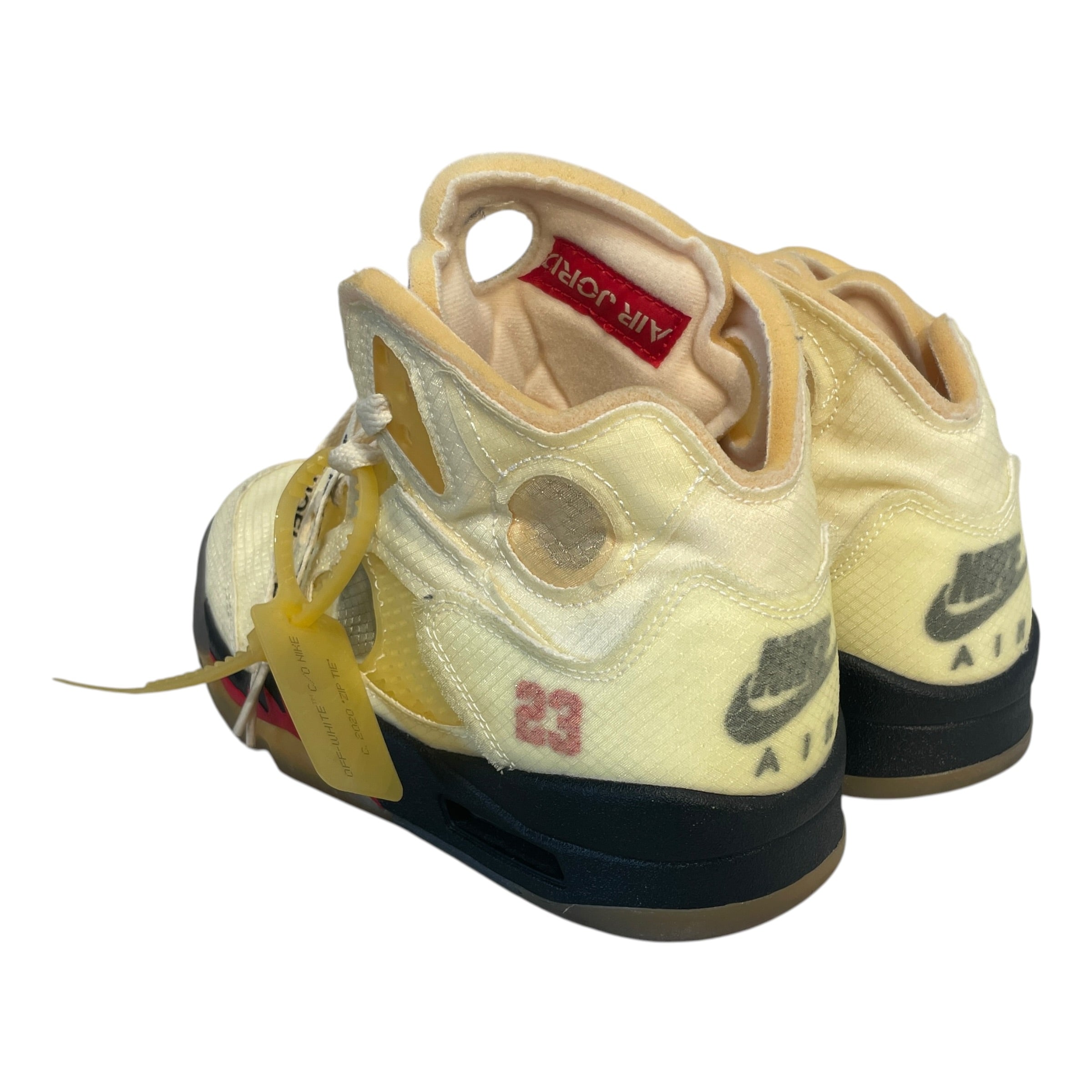 NIKE X OFF-WHITE/Low-Sneakers/US 6.5/CRM/Air Jordan 5 Retro SP 'Sail' view 2