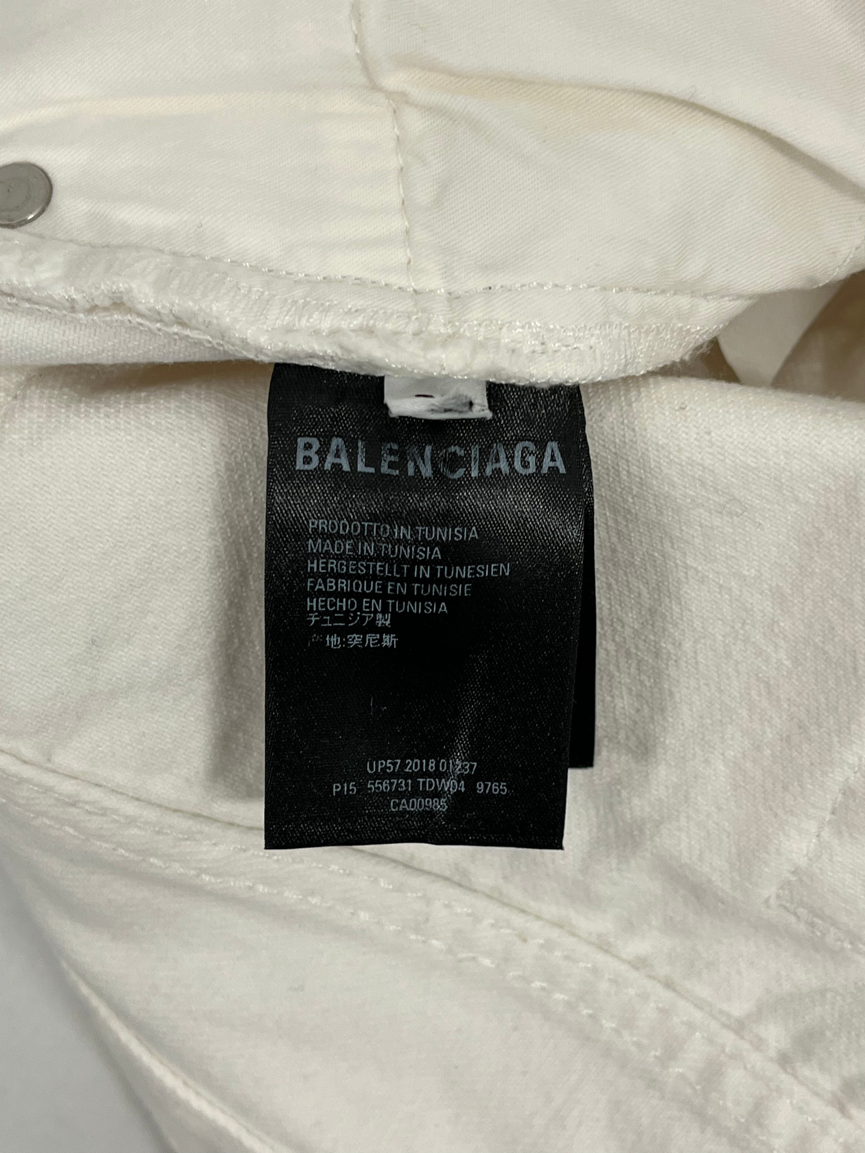 BALENCIAGA/Skinny Pants/25/Denim/WHT/ view 4