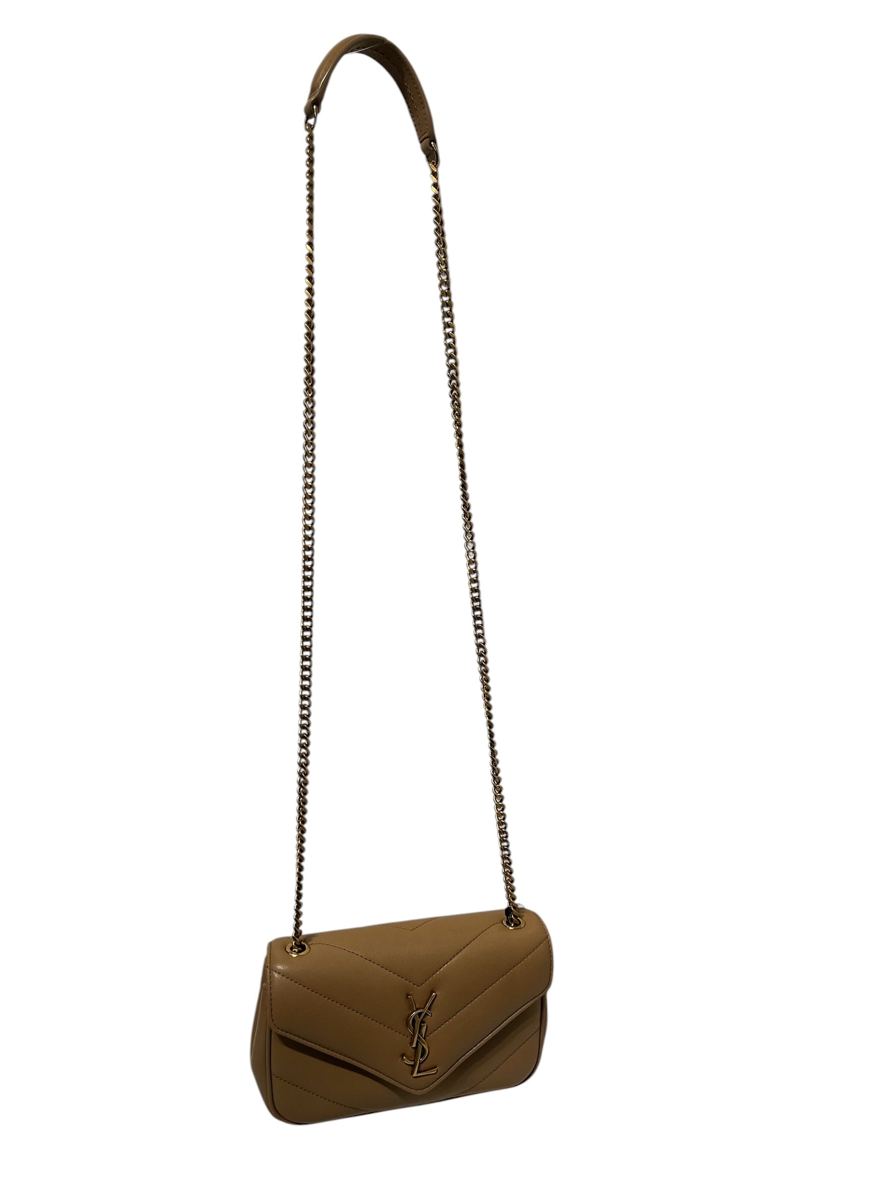 SAINT LAURENT/Cross Body Bag/Leather/BEG/LOULOU SMALL view 1