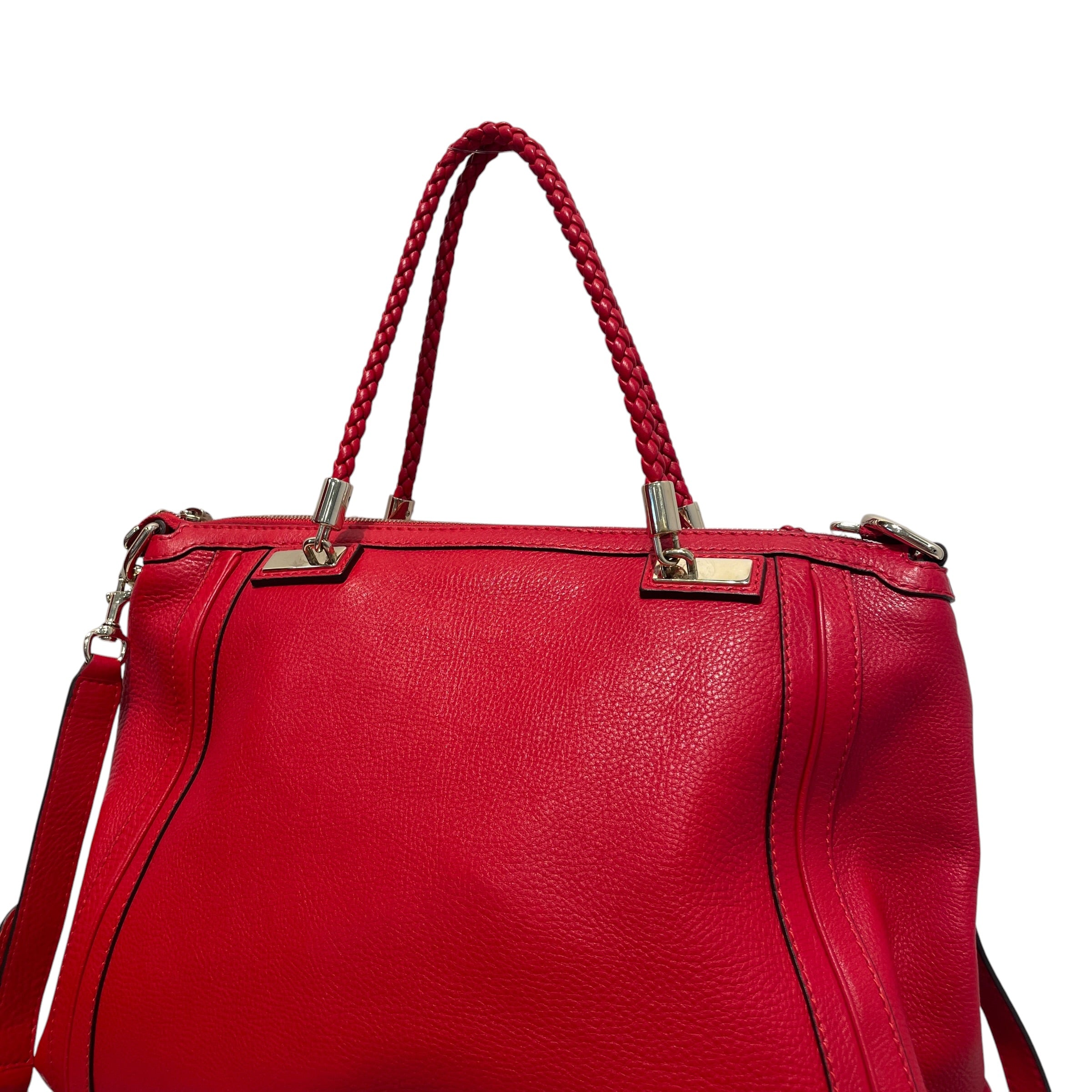 GUCCI/Hand Bag/Leather/RED/Bella Bamboo Tassel Satchel view 4