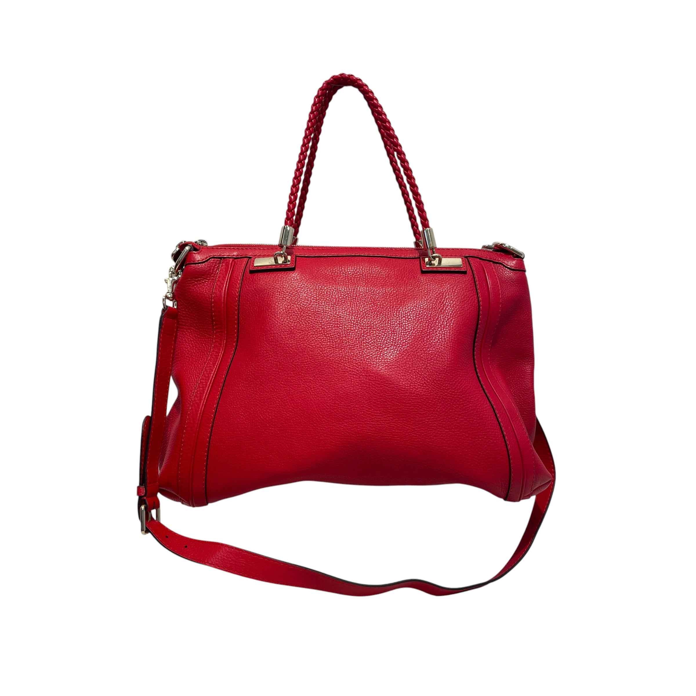 GUCCI/Hand Bag/Leather/RED/Bella Bamboo Tassel Satchel view 2