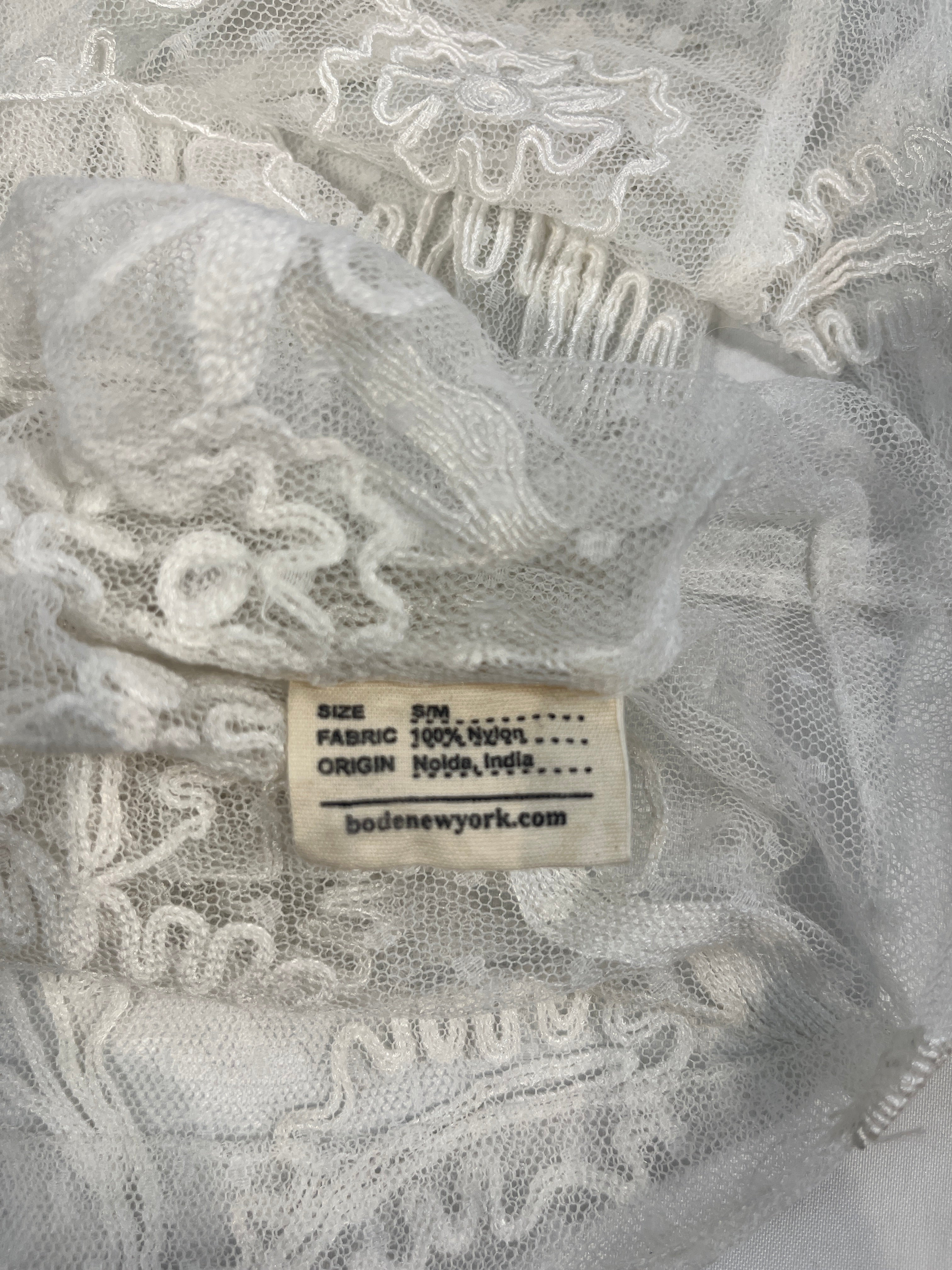 BODE/Flannel Shirt/S/Nylon/WHT/contour ribbon pullover view 3
