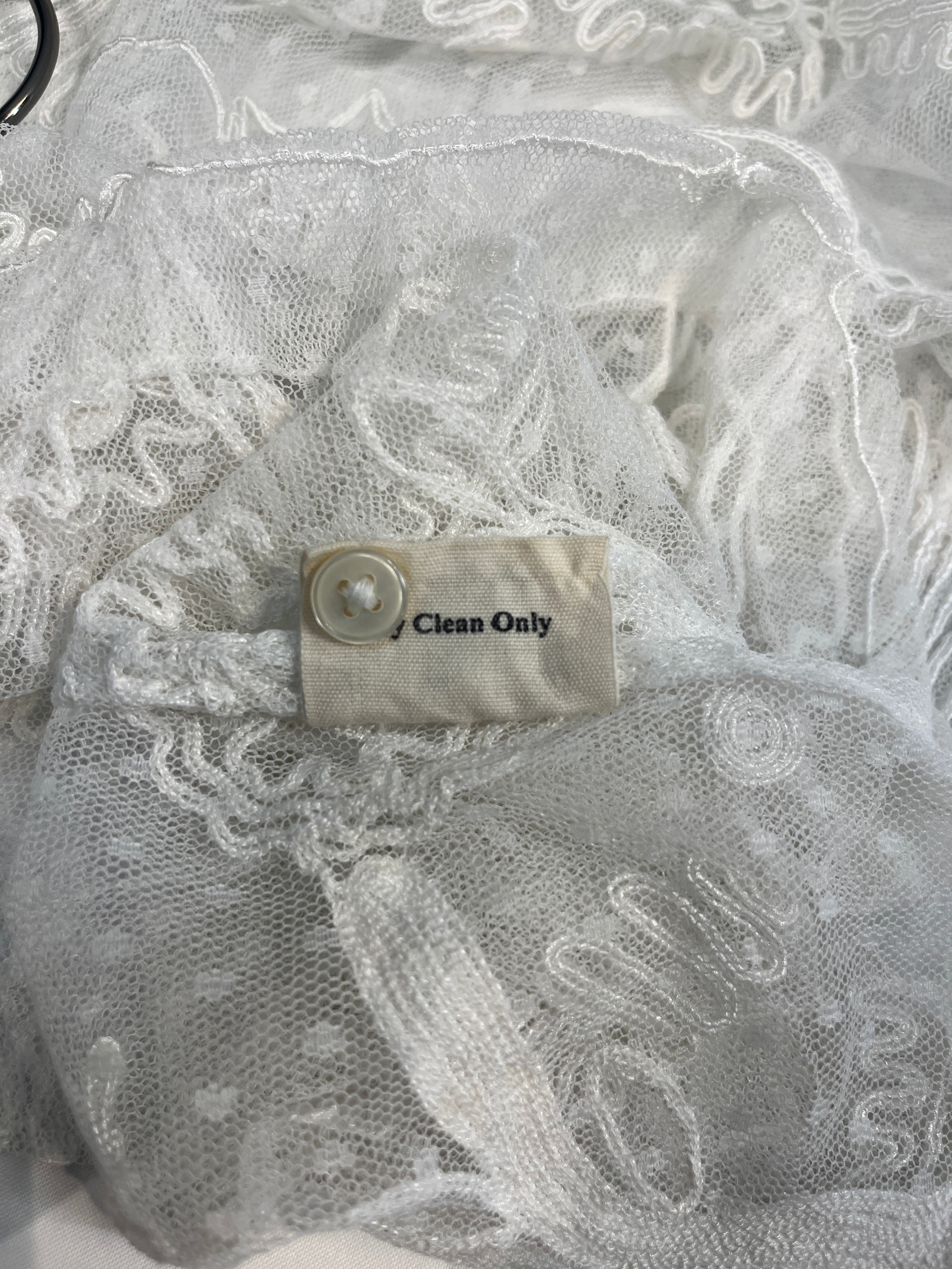 BODE/Flannel Shirt/S/Nylon/WHT/contour ribbon pullover view 4
