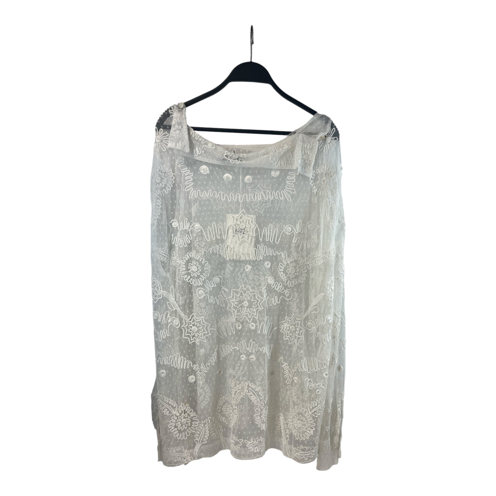 BODE/Flannel Shirt/S/Nylon/WHT/contour ribbon pullover view 2