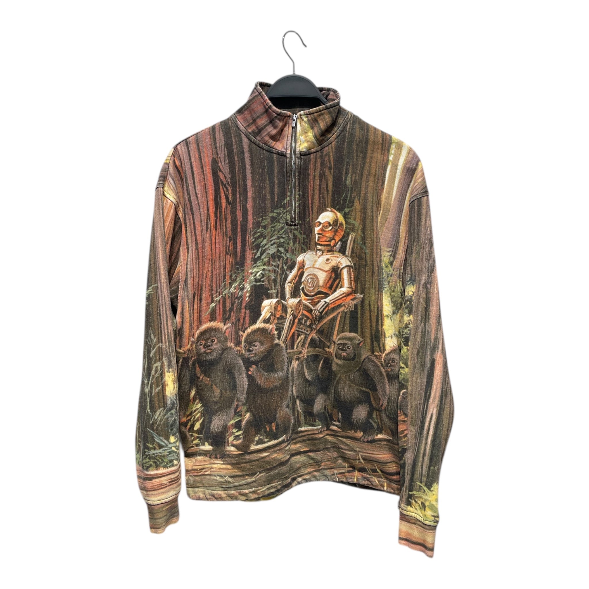 KITH/FIRST ARROW'S/Zip Up Hoodie/S/All Over Print/Cotton/KHK/star wars collab view 1
