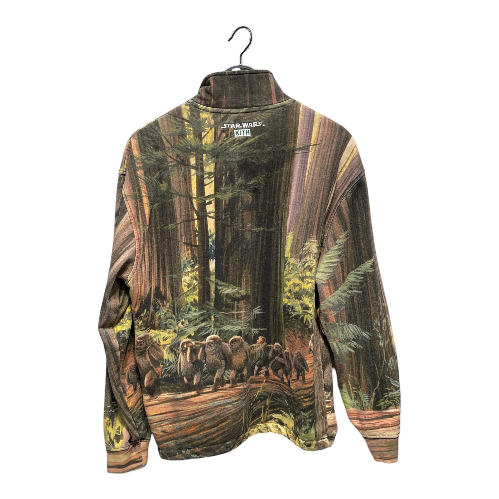 KITH/FIRST ARROW'S/Zip Up Hoodie/S/All Over Print/Cotton/KHK/star wars collab view 2