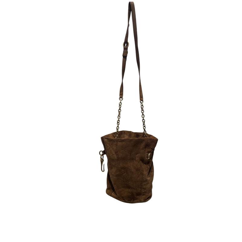 SAINT LAURENT/Pouch/Leather/BRW/QUILTED POUCH