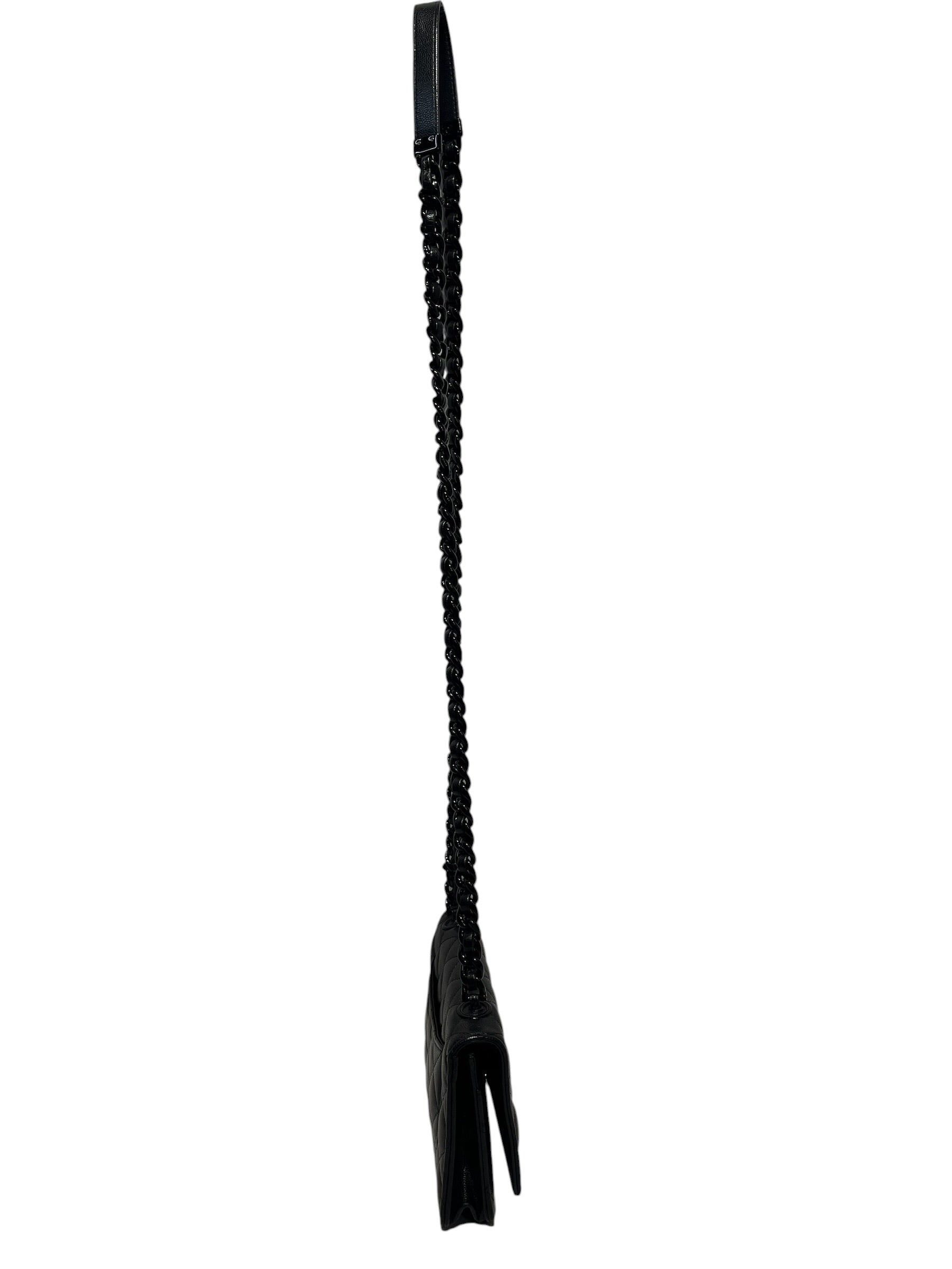 CHANEL/Cross Body Bag/Leather/BLK/30830229 BLK CAVIAR/BLK STRAP view 2