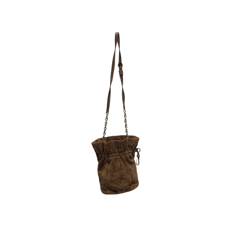SAINT LAURENT/Pouch/Leather/BRW/QUILTED POUCH
