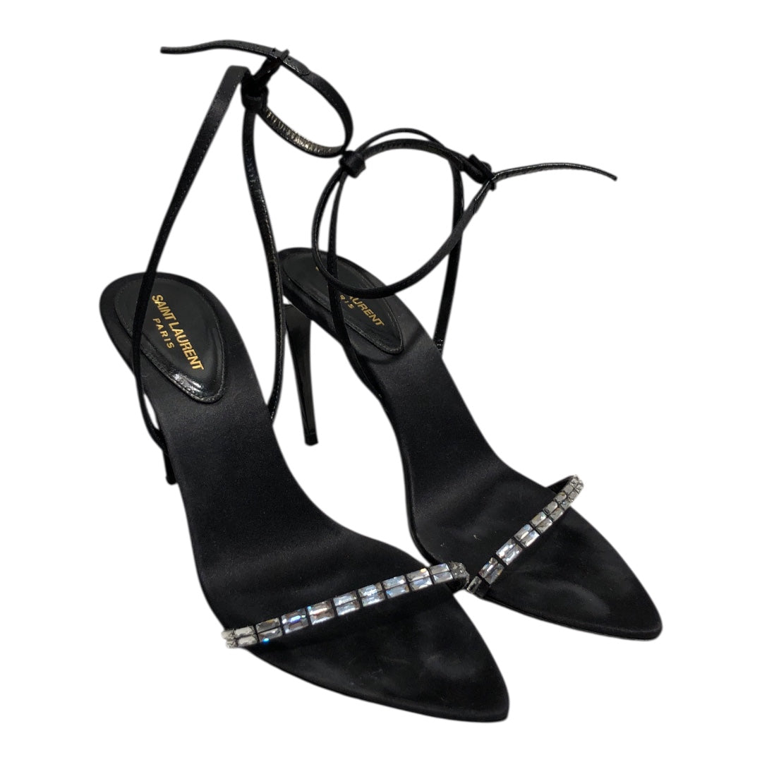 SAINT LAURENT/Heels/US 6/Silk/BLK/ view 1