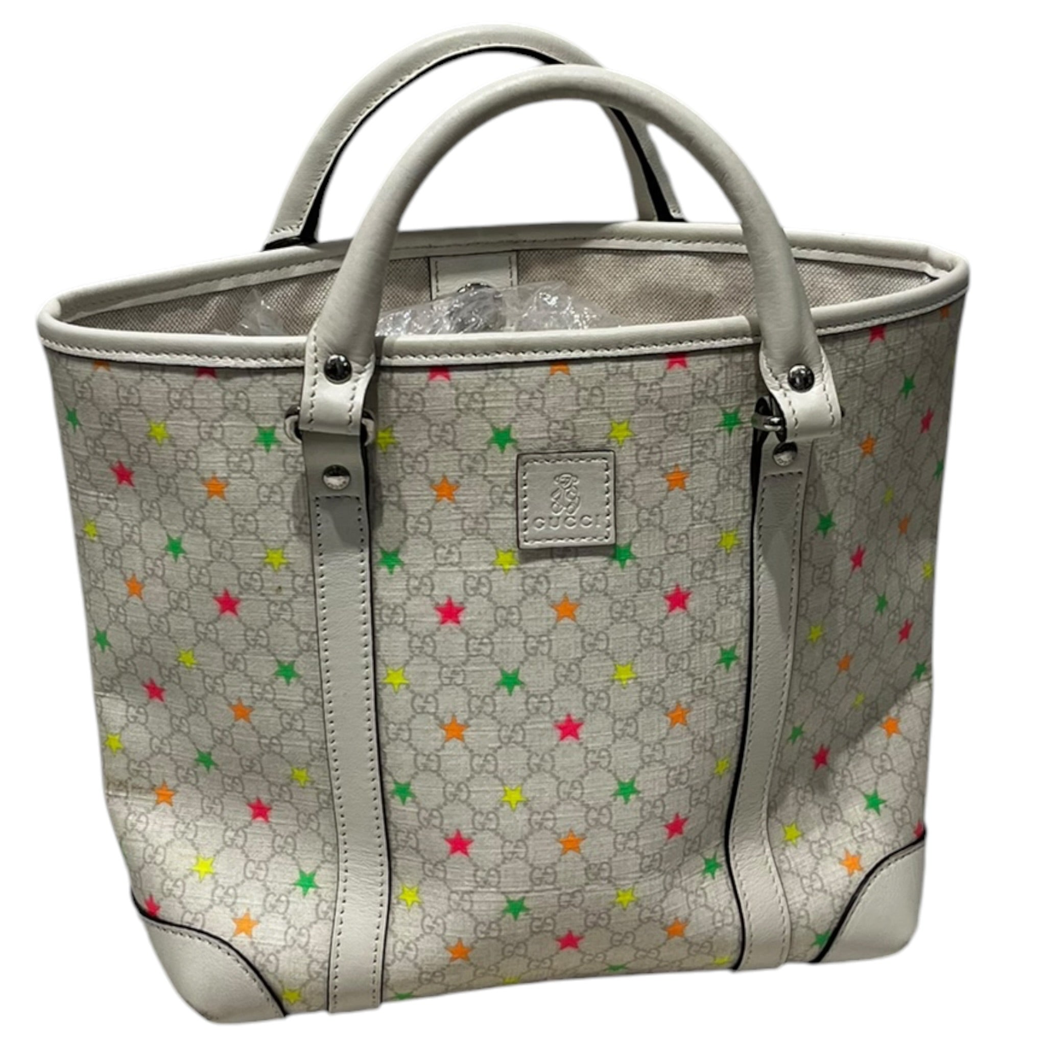 GUCCI/Hand Bag/Monogram/Leather/WHT/GUCCI MONOGRAM STARS BAG view 1