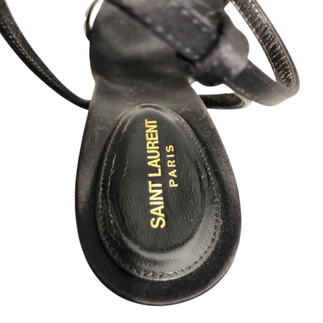 SAINT LAURENT/Heels/US 6/Silk/BLK/ view 3