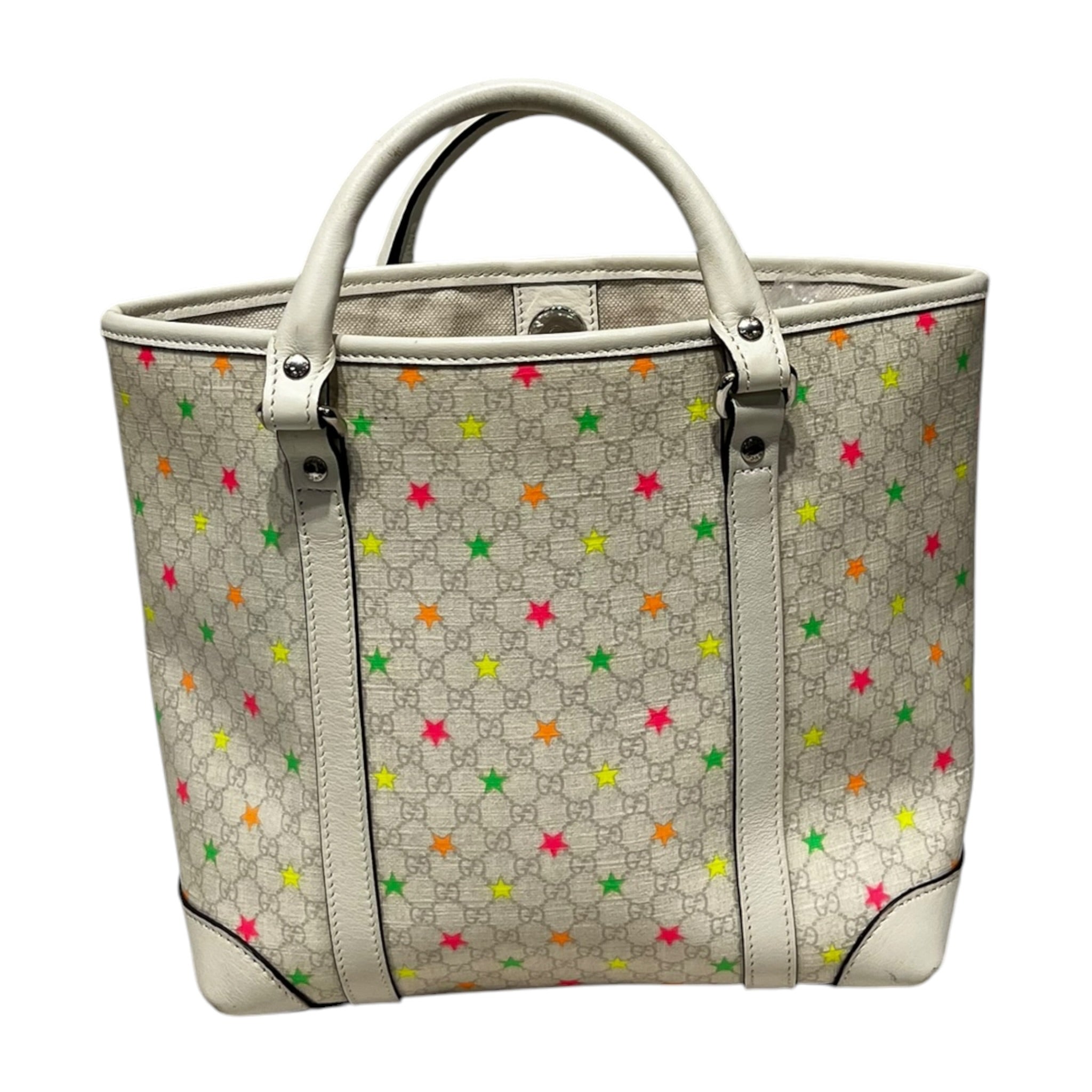 GUCCI/Hand Bag/Monogram/Leather/WHT/GUCCI MONOGRAM STARS BAG view 2