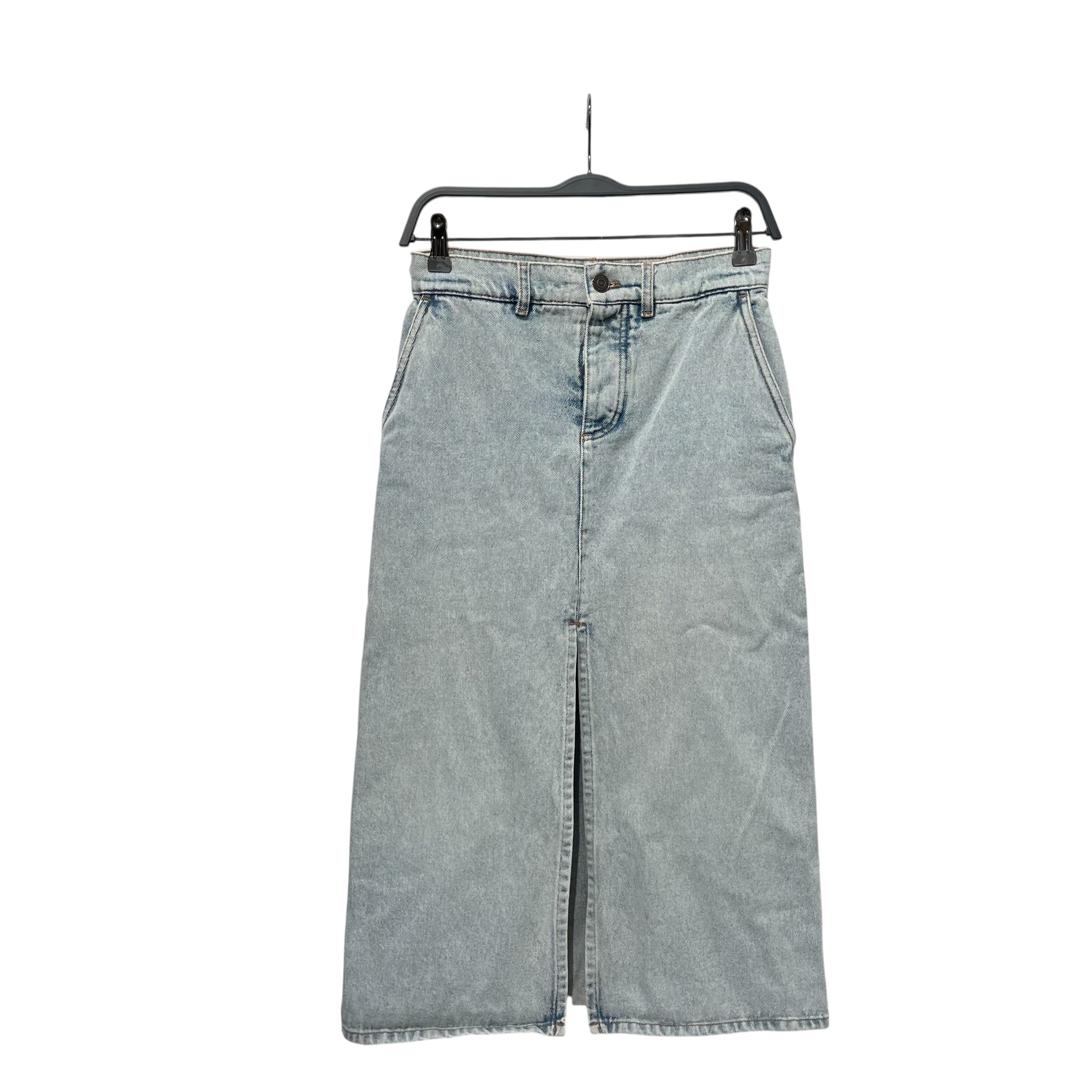 BALENCIAGA/Long Skirt/36/Denim/BLU/2019 FRONT SLIT LIGHT WASH view 1