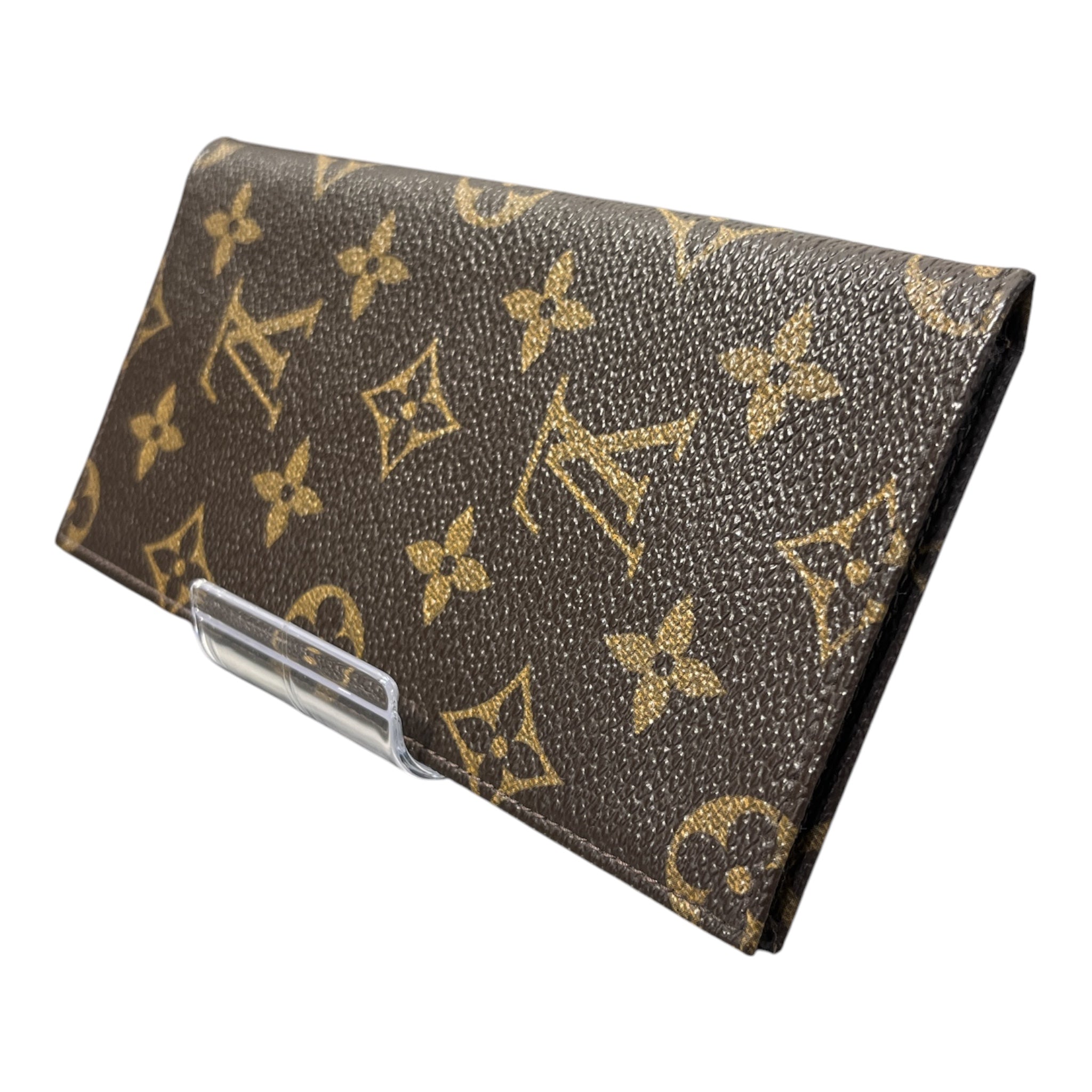 LOUIS VUITTON/Monogram/Leather/BRW/MONOGRAM CHECKBOOK view 1
