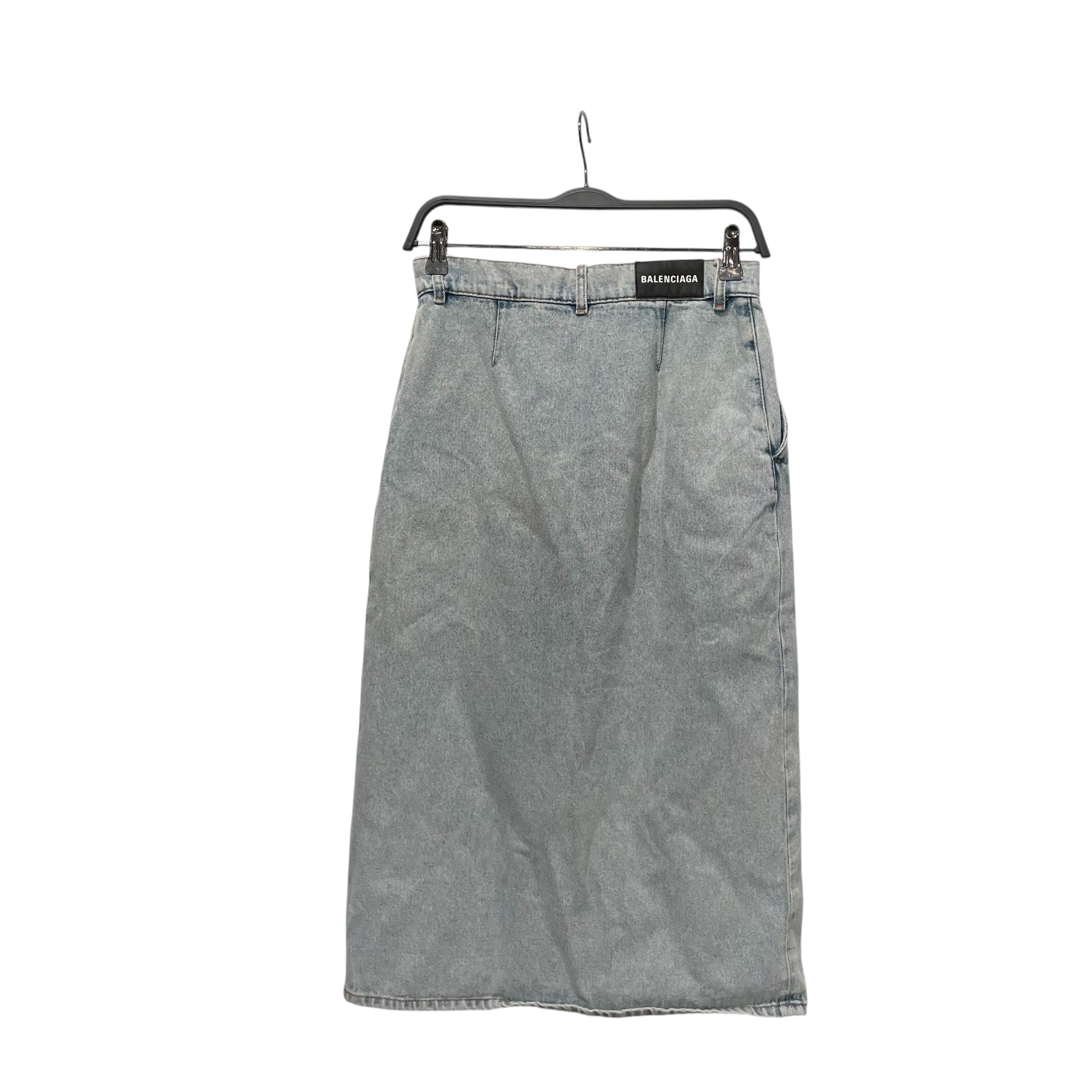 BALENCIAGA/Long Skirt/36/Denim/BLU/2019 FRONT SLIT LIGHT WASH view 2